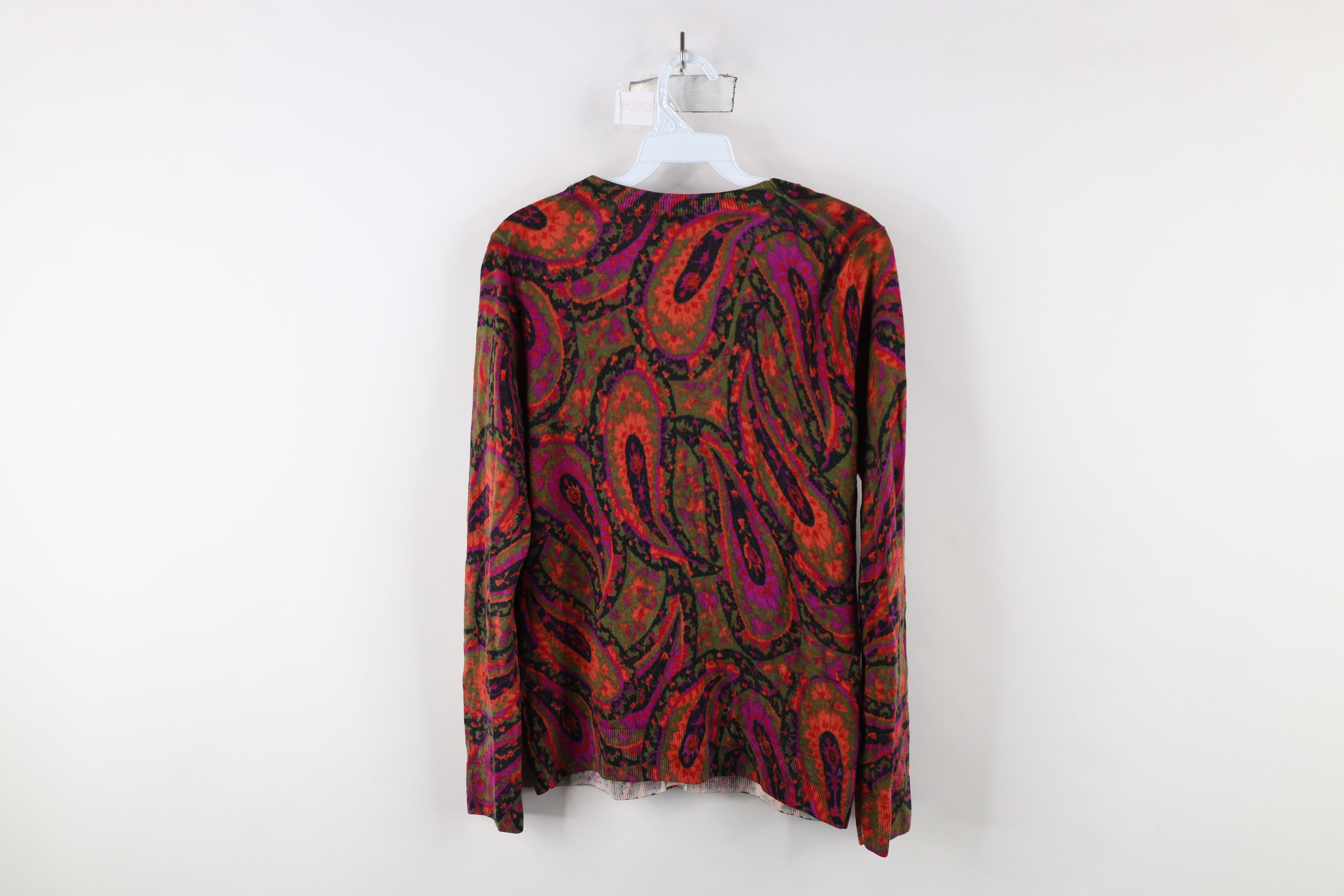 Vintage Vintage Streetwear Paisley Merino Wool Knit Cardigan Sweater Size M / US 6-8 / IT 42-44 - 9 Thumbnail