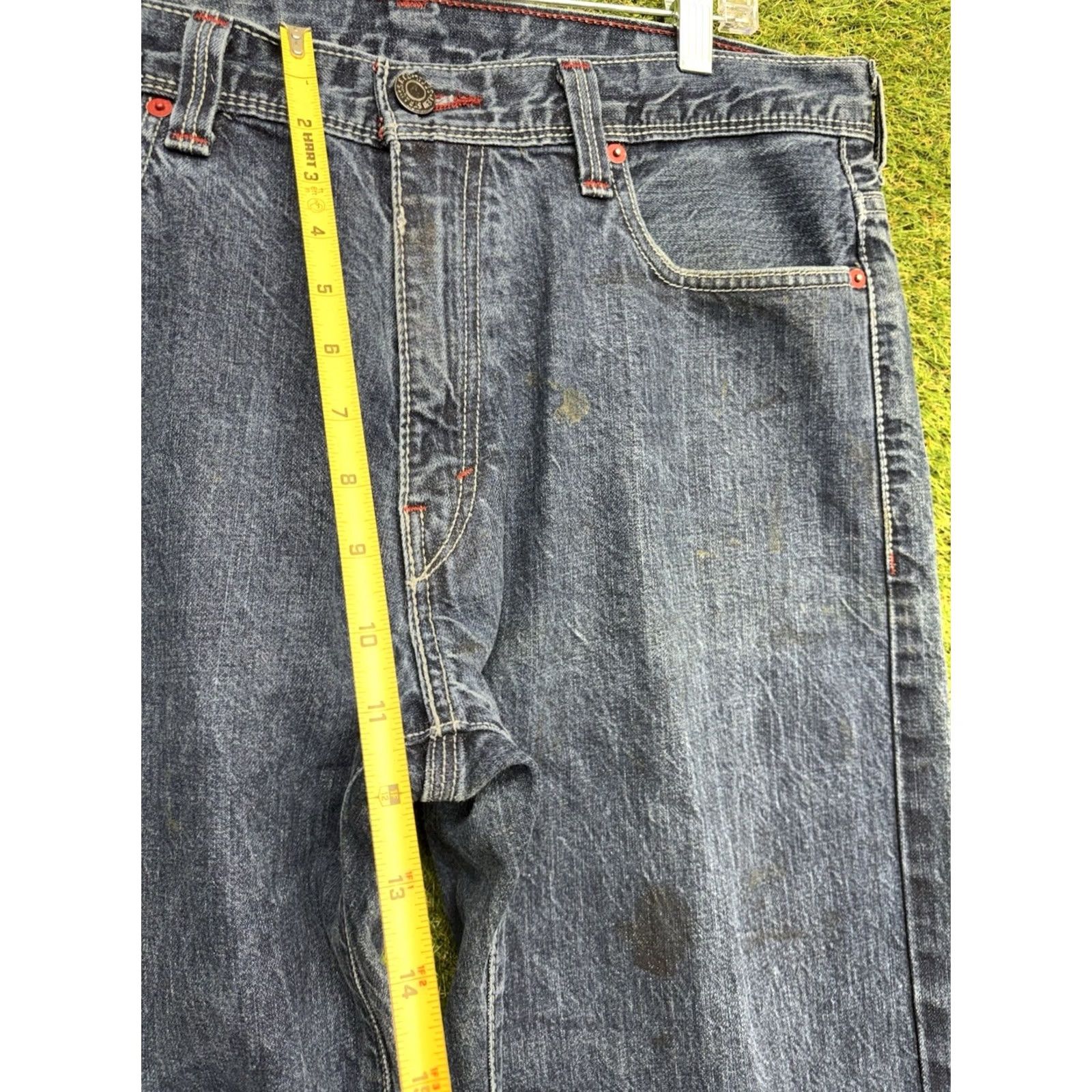 Levi's Levi's 569 Jeans Mens 36x32 Relaxed Straight Denim Dark Blue 5-Pocket USA Modern Classic Baggy Size US 36 / EU 52 - 6 Thumbnail