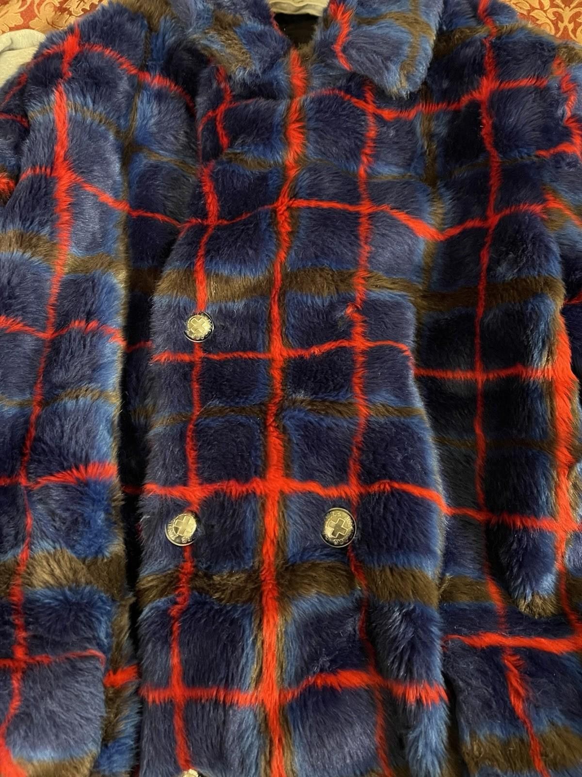 Supreme SUPREME Jean Paul Gaultier Double Breasted Plaid Fur Coat Size US L / EU 52-54 / 3 - 8 Thumbnail