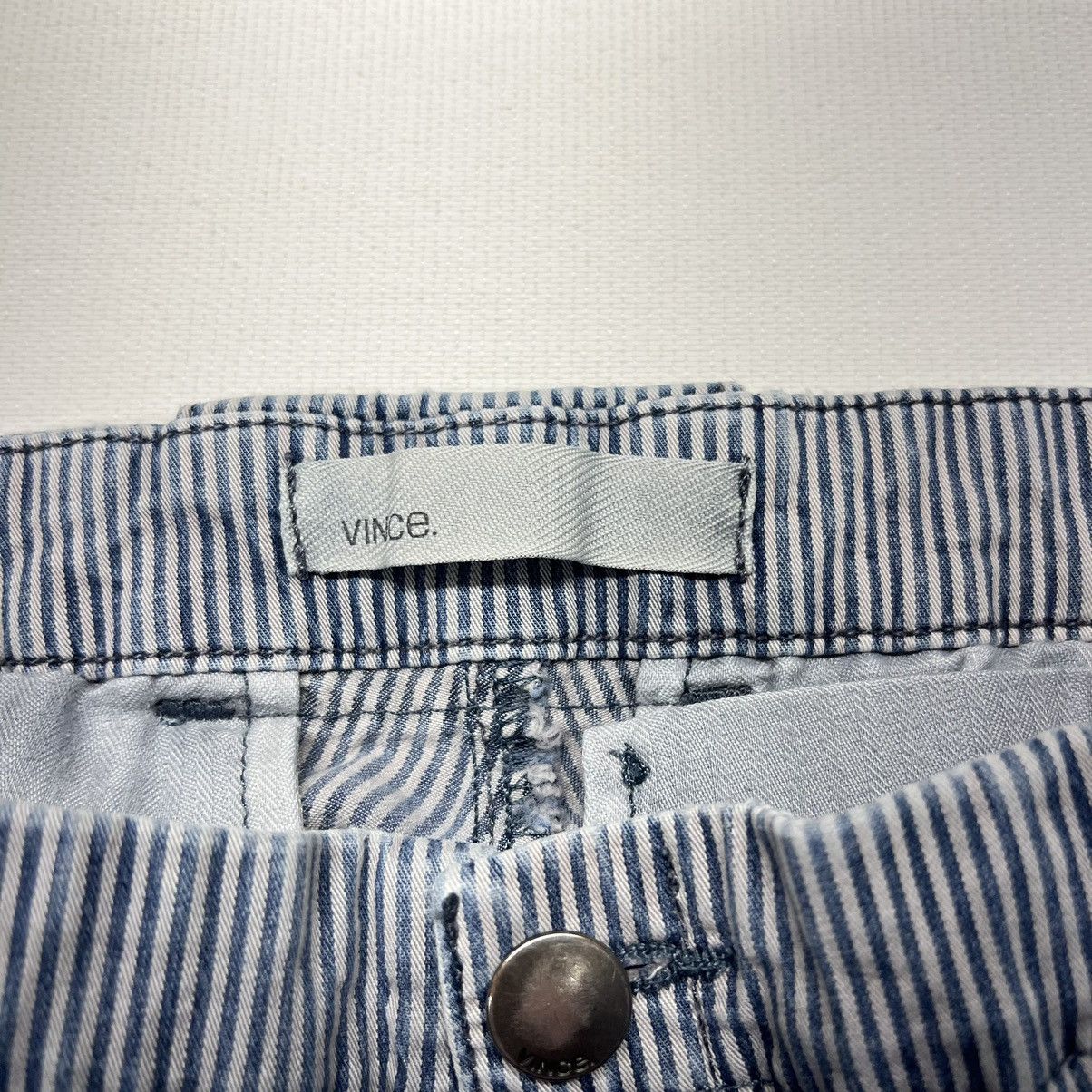 Vince Vince Pants Blue Striped Slim Casual Dress Made In USA Size 30" / US 8 / IT 44 - 7 Thumbnail