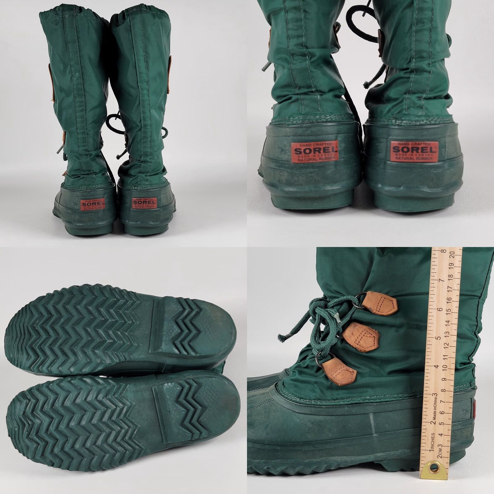SOREL VINTAGE Sorel Snowlion Tall Green Women’s Snow Boot 9 Canada Felt Liners Mid-Calf Lace Up Insulated Size US 9 / IT 39 - 8 Thumbnail