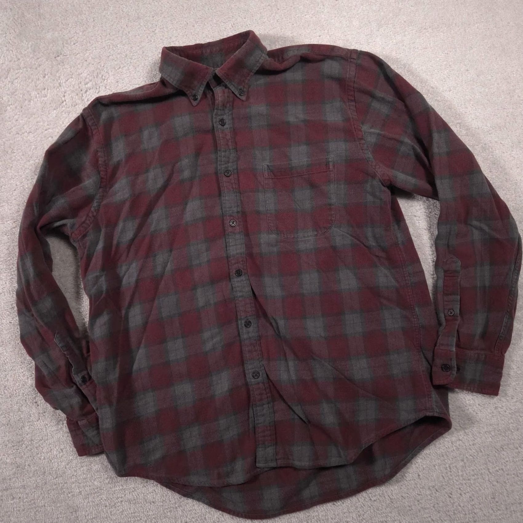 Lands' End Lands' End Shirt Mens L Red Plaid Flannel Button-Front Long Sleeve Casual Womens? Mens? Size US L / EU 52-54 / 3 - 3 Thumbnail