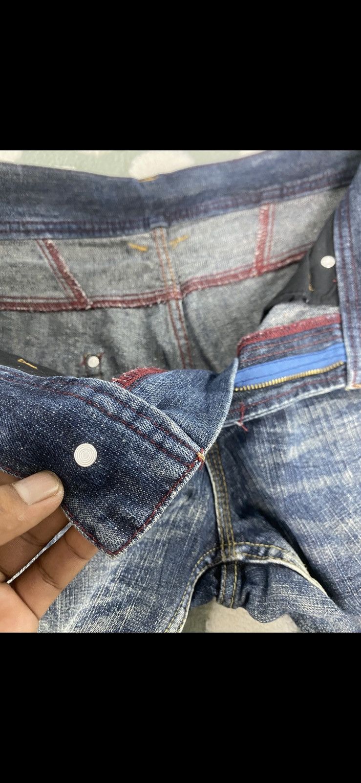 Japanese Brand 2000s Rare Japanese Acid Wash Denim Jeans Y2K Size US 34 / EU 50 - 12 Thumbnail