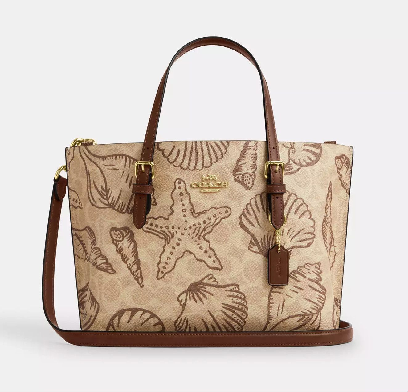 Coach Mollie Tote Bag 25 In Signature Canvas With Shell CBH63 Size ONE SIZE - 6 Thumbnail