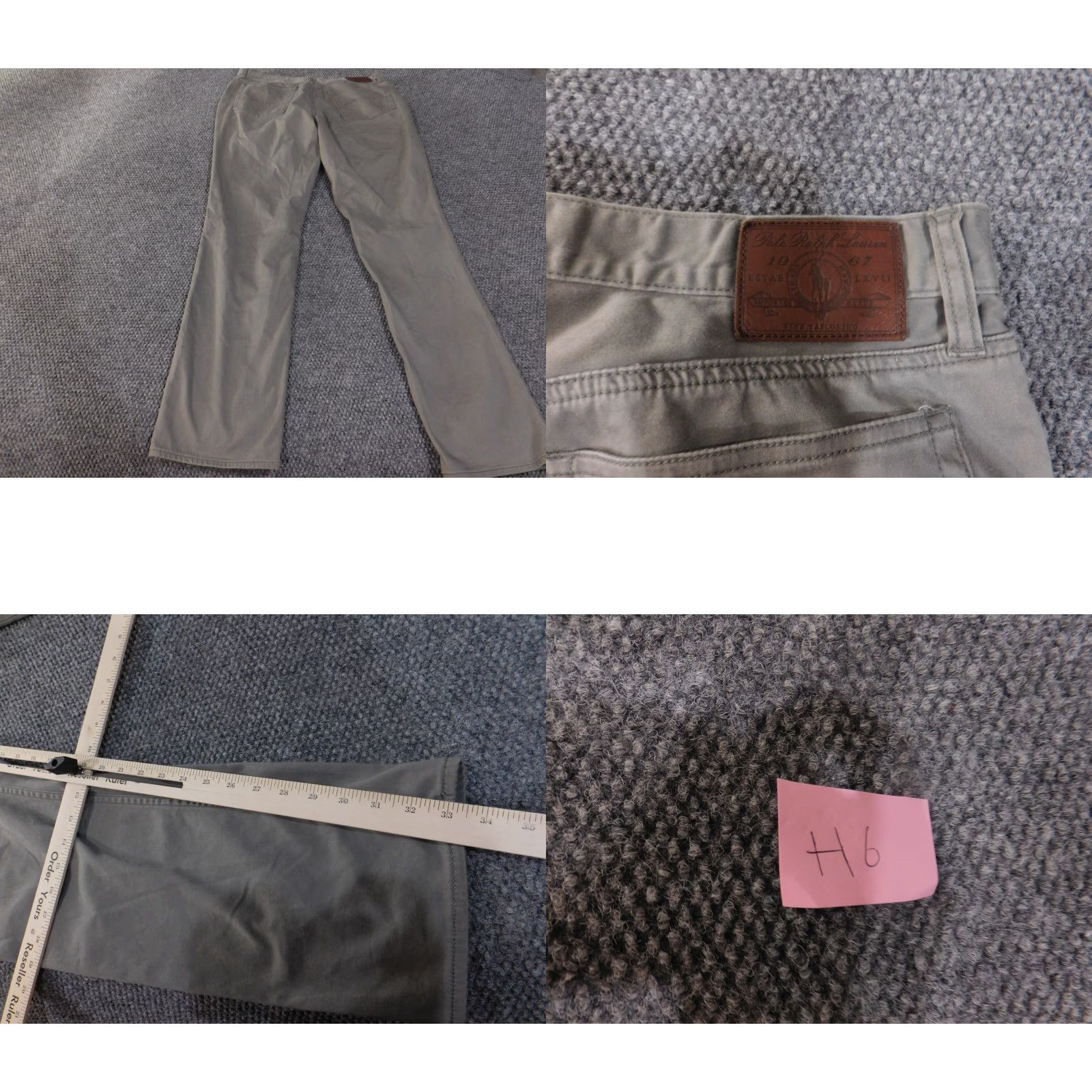 Polo Ralph Lauren Polo Ralph Lauren Pants Mens 34x34 Gray Stretch Straight Fit Chino Casual Classic Size US S / EU 44-46 / 1 - 8 Thumbnail
