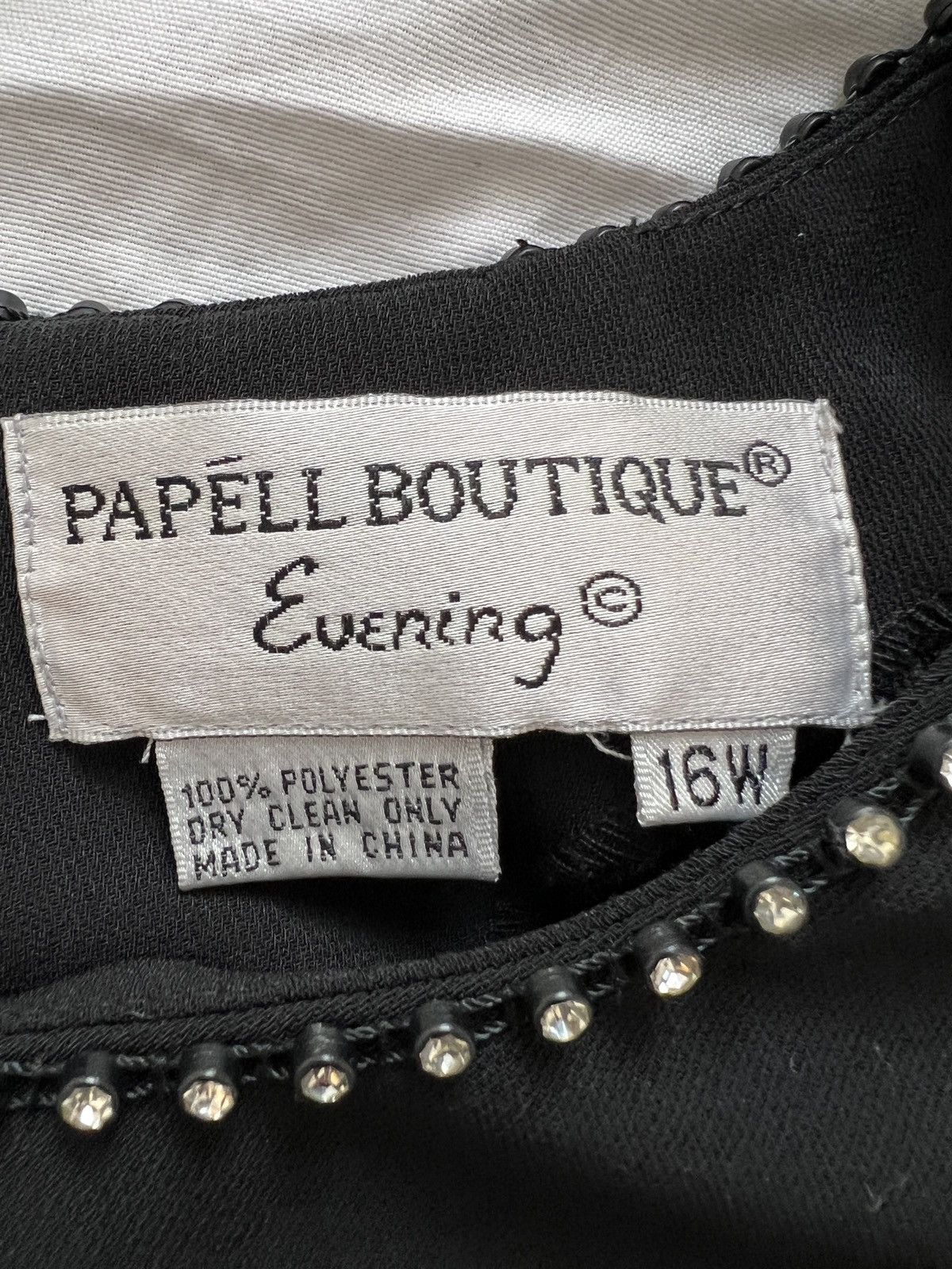 Adrianna Papell Papell Boutique Black Dress with Beaded Trim size 16W Size XXL / US 16-18 / IT 52-54 - 5 Thumbnail