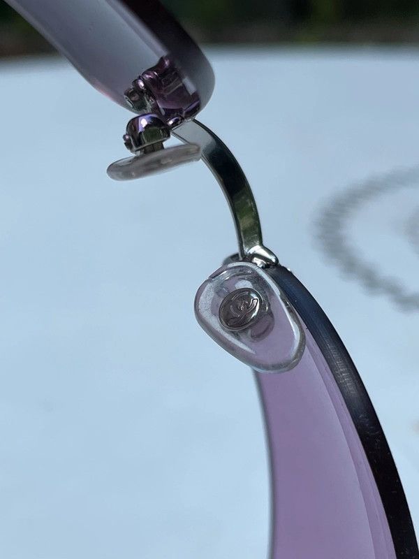 Chanel Chanel Sunglasses 4017 CC Rhinestone Logo Rimless Vintage Size ONE SIZE - 8 Thumbnail