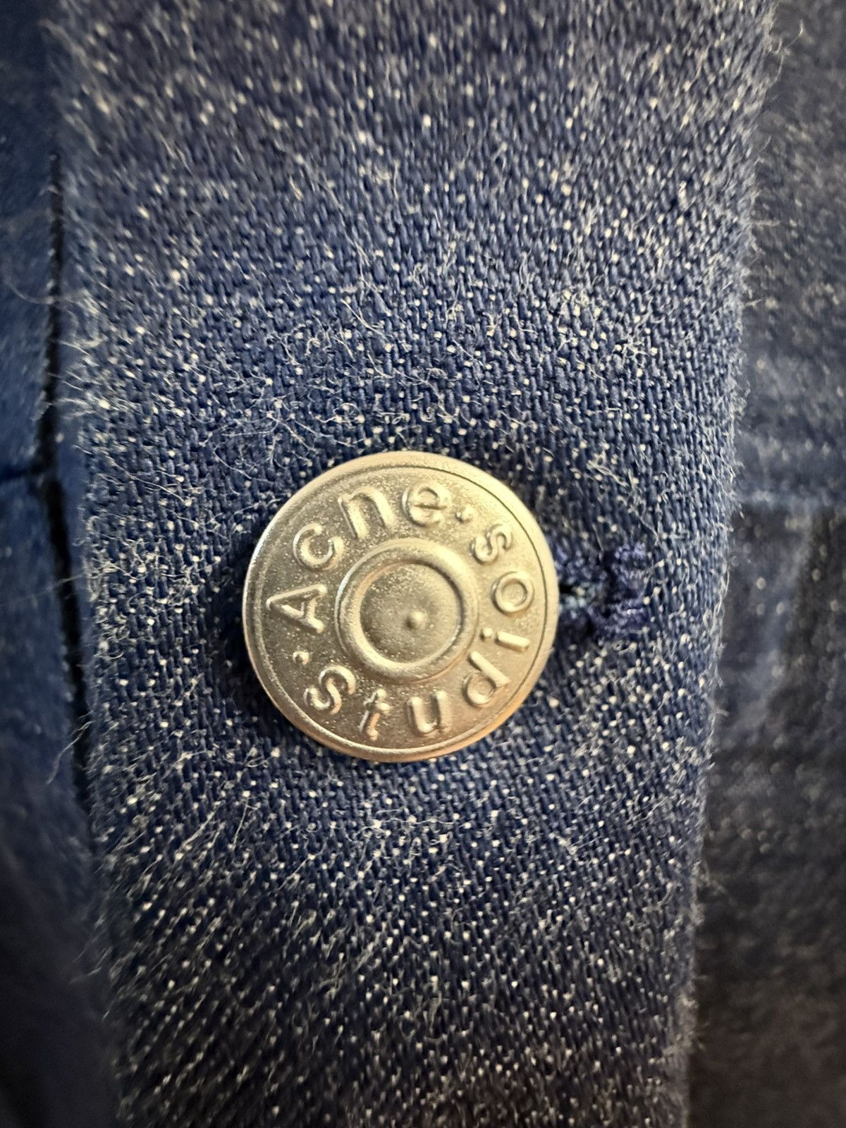 Acne Studios Acne Studios Blå Konst Dark Indigo Denim Chore Coat Sz 50 Size US XL / EU 56 / 4 - 4 Thumbnail