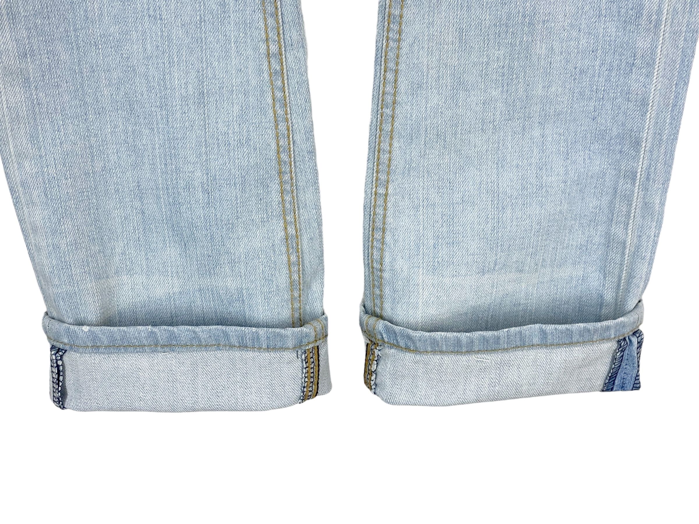 Japanese Brand Lolita Light Wash Denim Flare Jeans Japanese Embellish Jeans Size 25" / US 0 / IT 36 - 9 Thumbnail