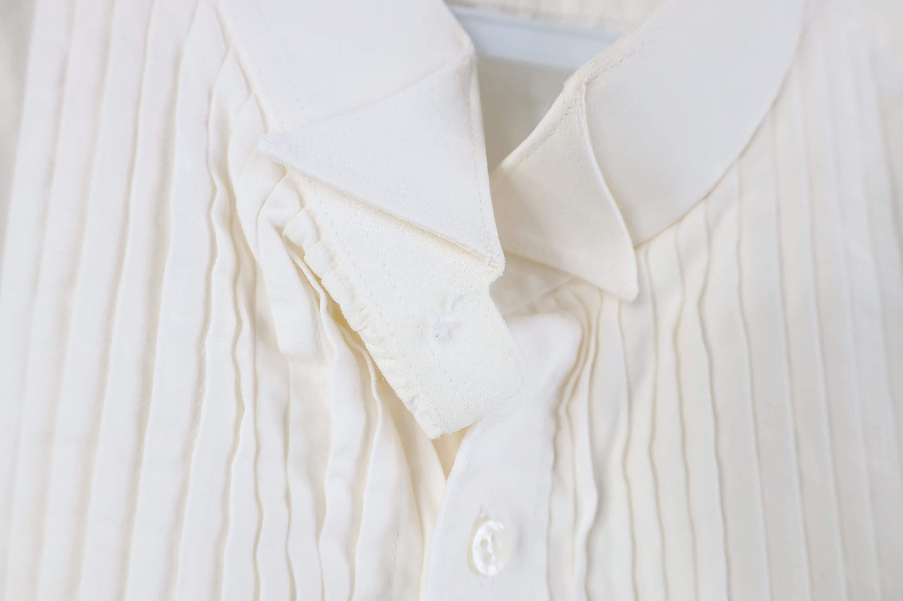Vintage Vintage 90s Ruffled Prom Wedding Button Shirt White Cotton Size US XXL / EU 58 / 5 - 6 Thumbnail
