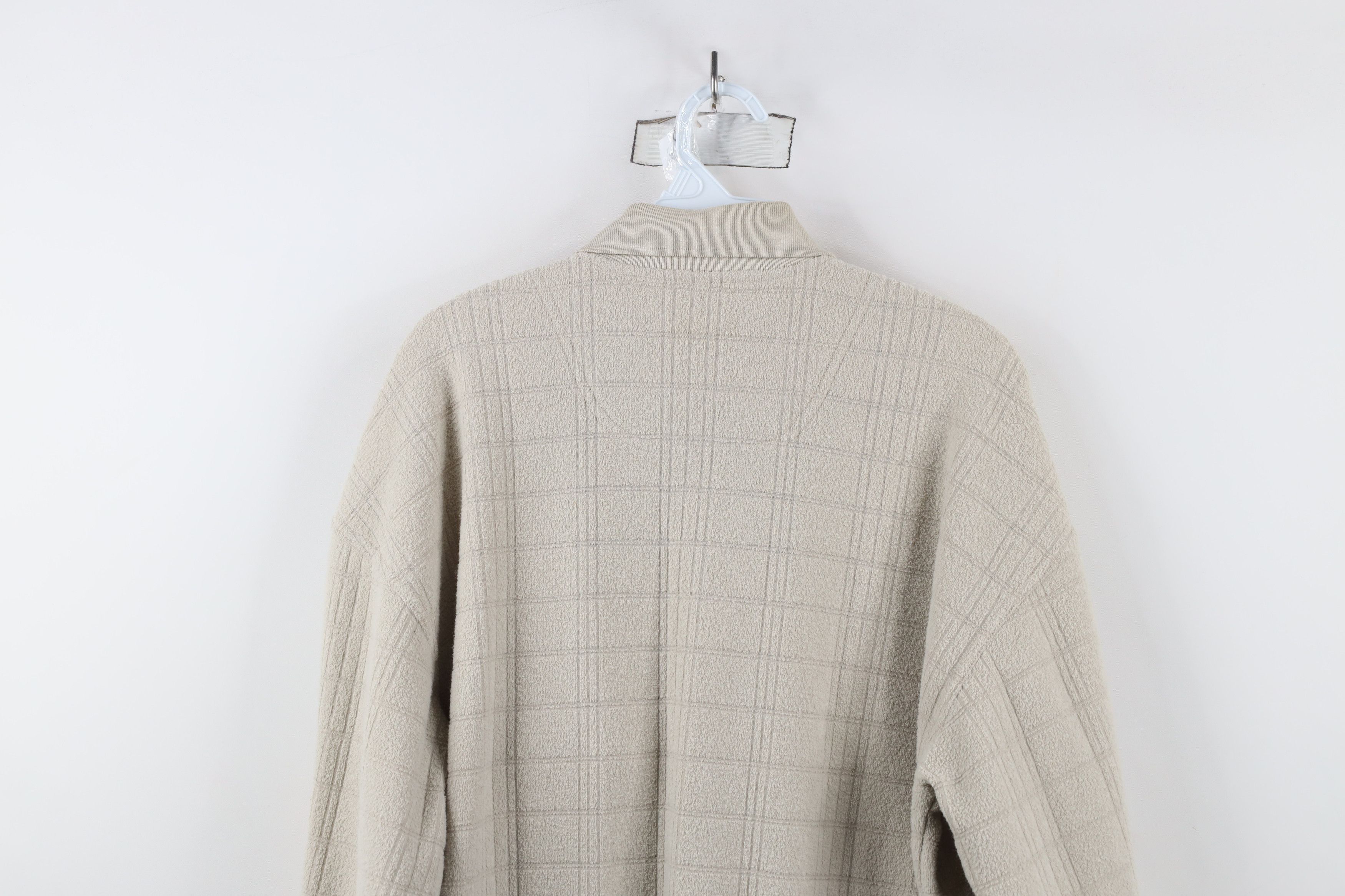 Vintage Vintage 90s Streetwear Checkered Fleece Collared Sweatshirt Size US L / EU 52-54 / 3 - 12 Thumbnail