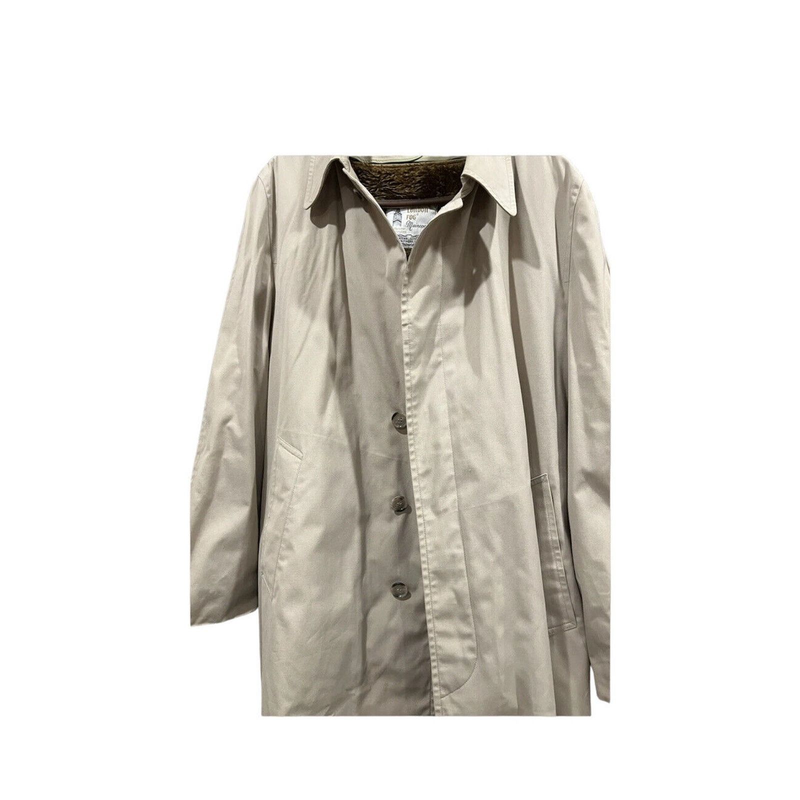 London Fog Vintage London Fog Lined Textured Polyester Trench Womens 16 Size XXL / US 16-18 / IT 52-54 - 1 Thumbnail