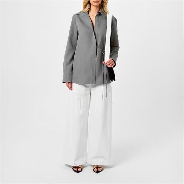 Jil Sander o1g2r1mq1024 Shirt in Dark Grey Size XXS / US 00 / IT 34 - 6 Thumbnail
