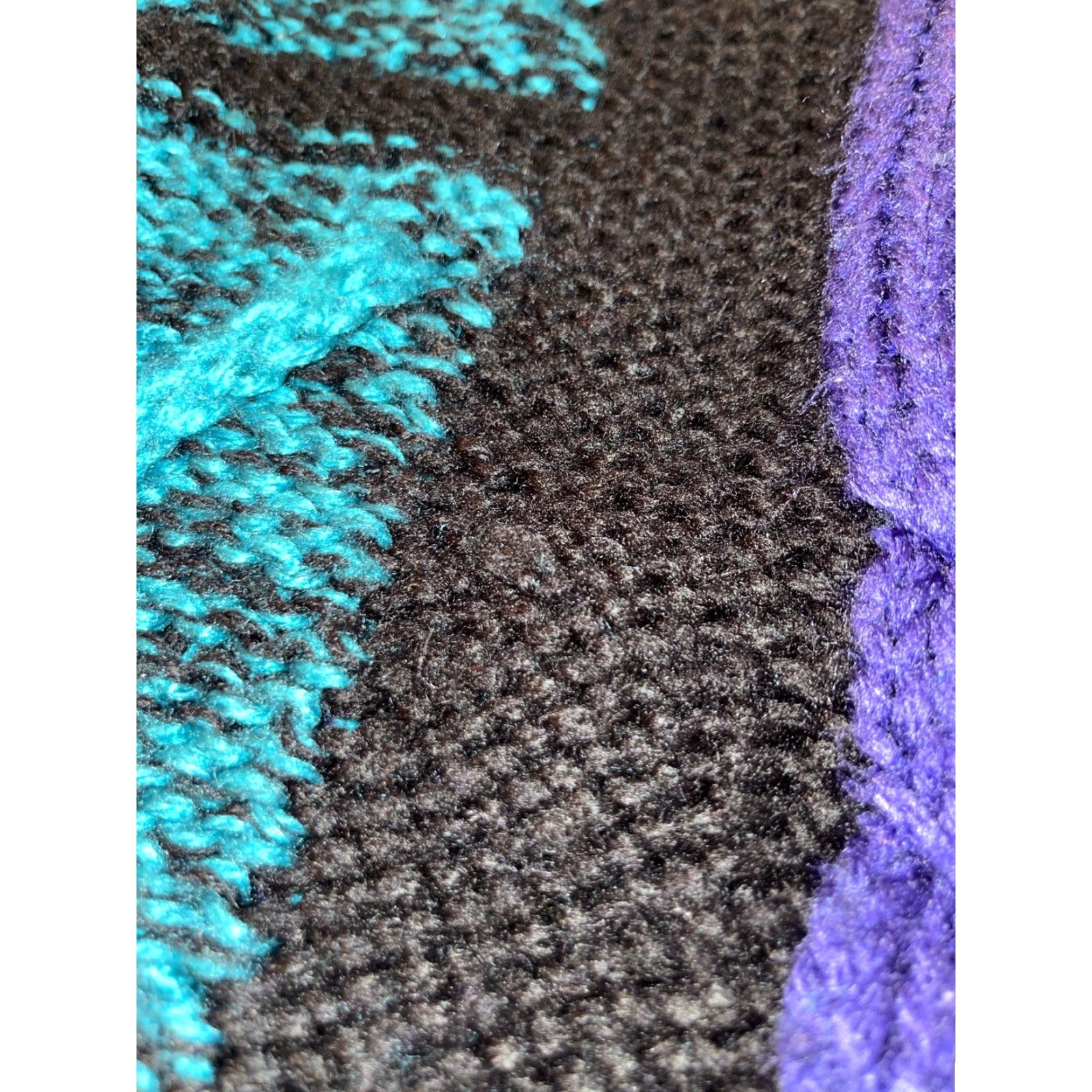Etro VINTAGE City Streets Sweater Shirt Unisex XL Black Purple Teal 1990s Retro Knit Acrylic Size US XL / EU 56 / 4 - 5 Thumbnail