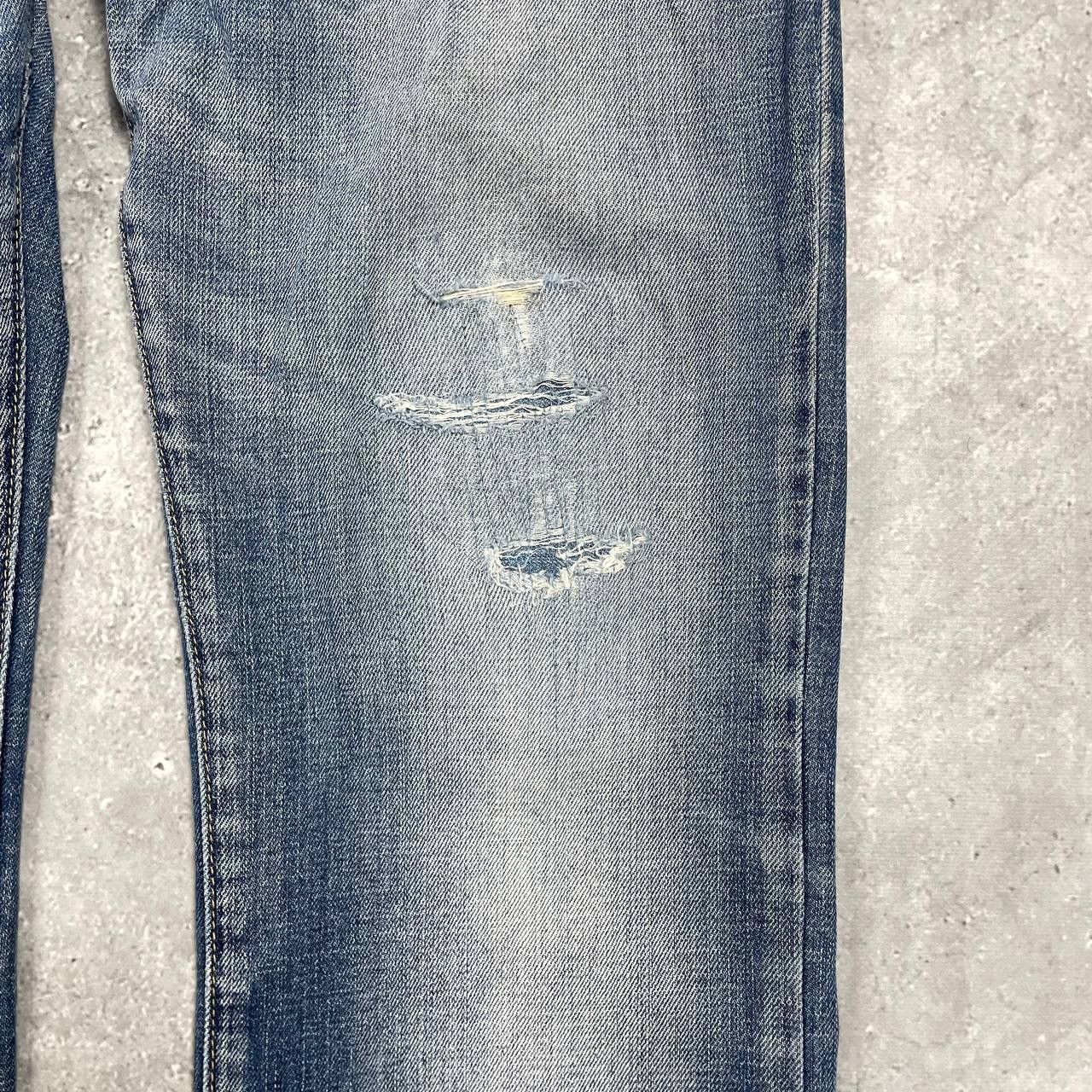 Armani Vintage 2000s ARMANI JEANS Distressed Y2K Jeans Blue Size 34 Size US 34 / EU 50 - 7 Thumbnail