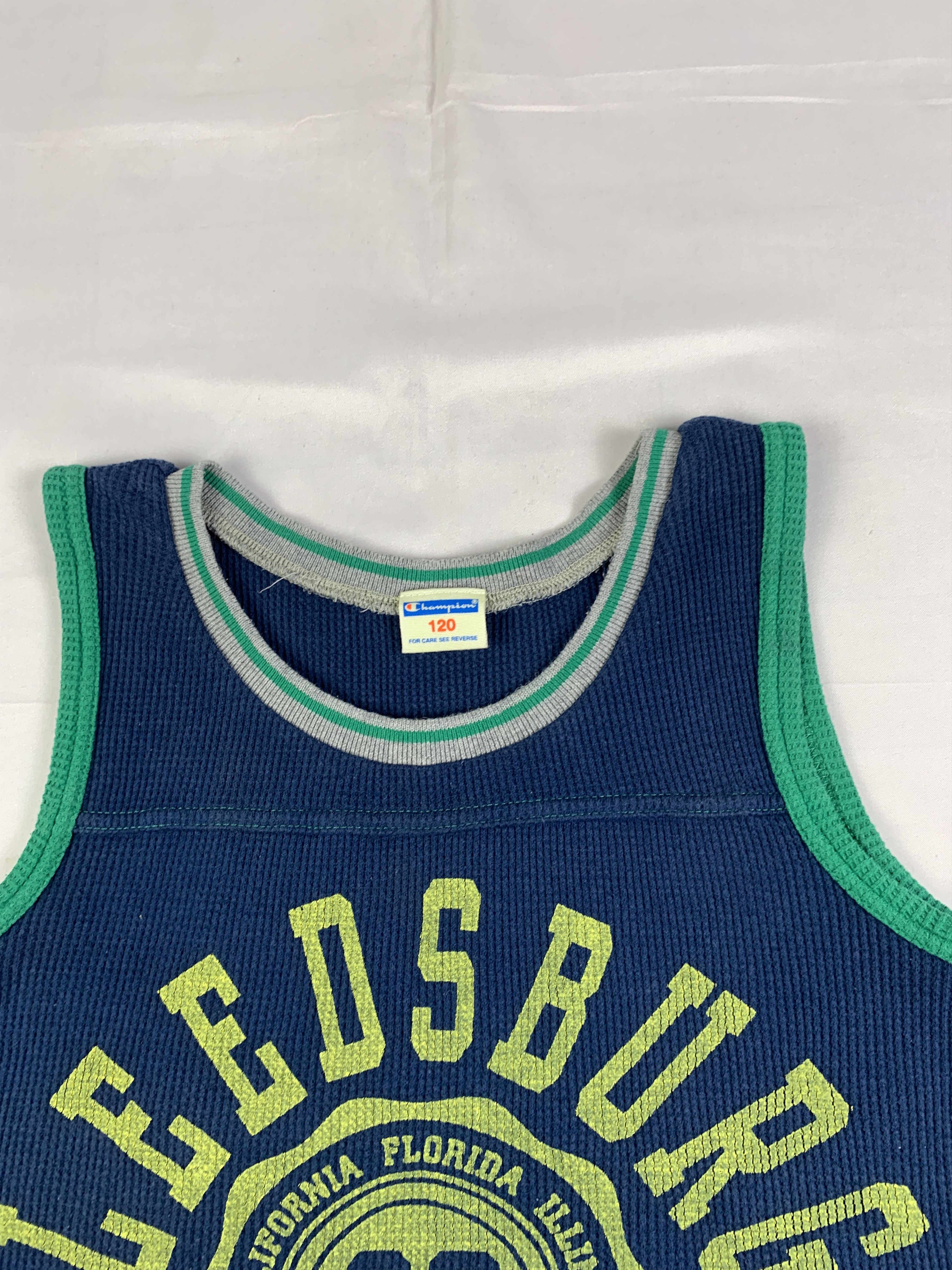 Champion 2000s Champion Navy University Thermal Baby Tanktop (XS) Size XS / US 0-2 / IT 36-38 - 7 Thumbnail