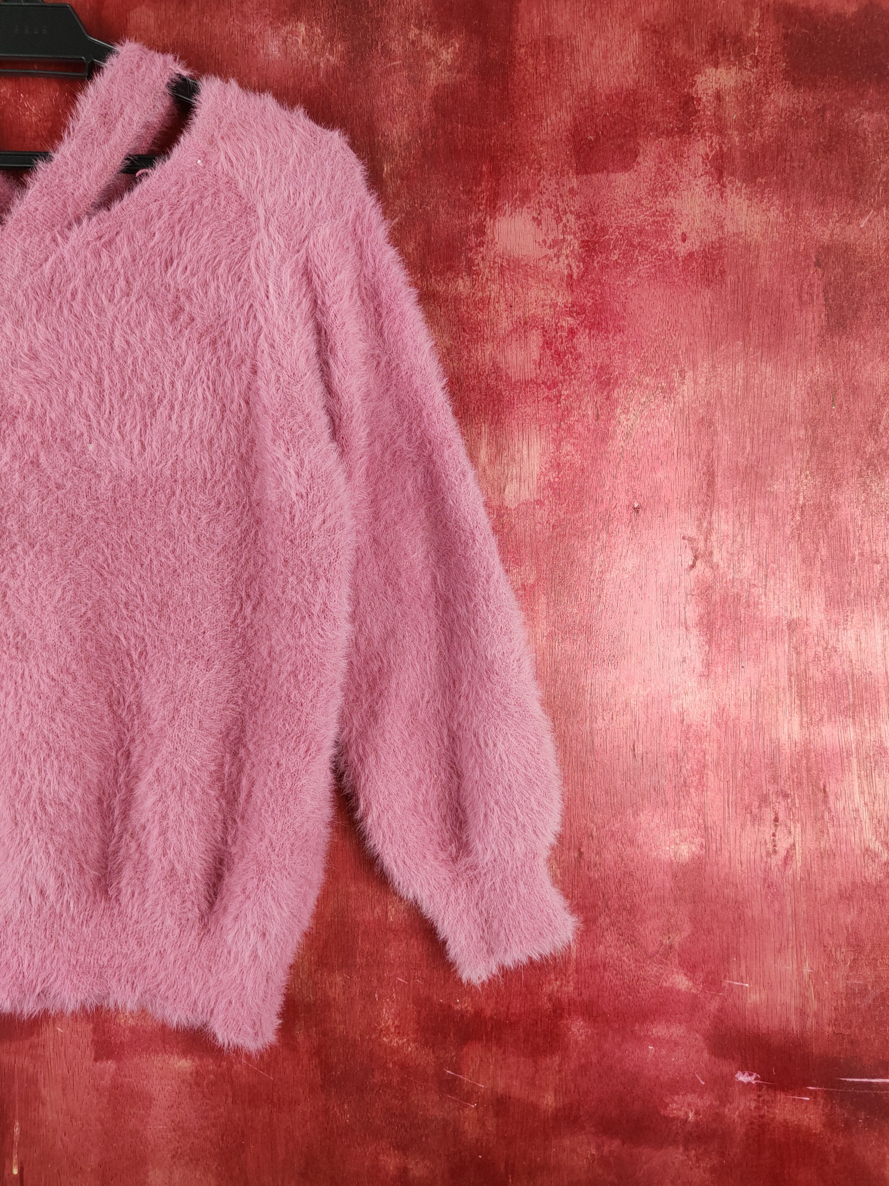 Homespun Knitwear × Japanese Brand × Vintage Japanese Brand Pink Shag Shaggy Fur Mohair Knitwear #S2176 Size M / US 6-8 / IT 42-44 - 5 Thumbnail