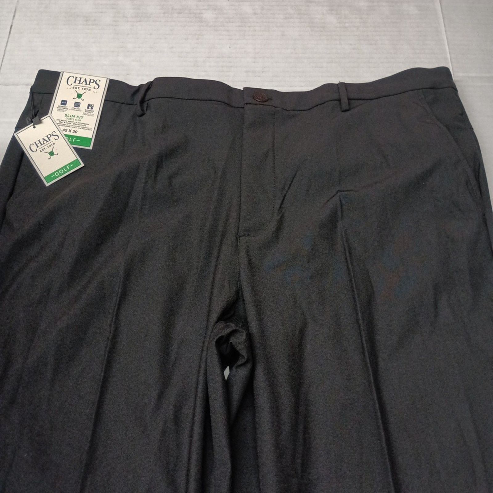 Chaps Chaps Golf Slim Fit Pants Mens 42x30 Black Stretch Waistband Size US 42 / EU 58 - 4 Thumbnail