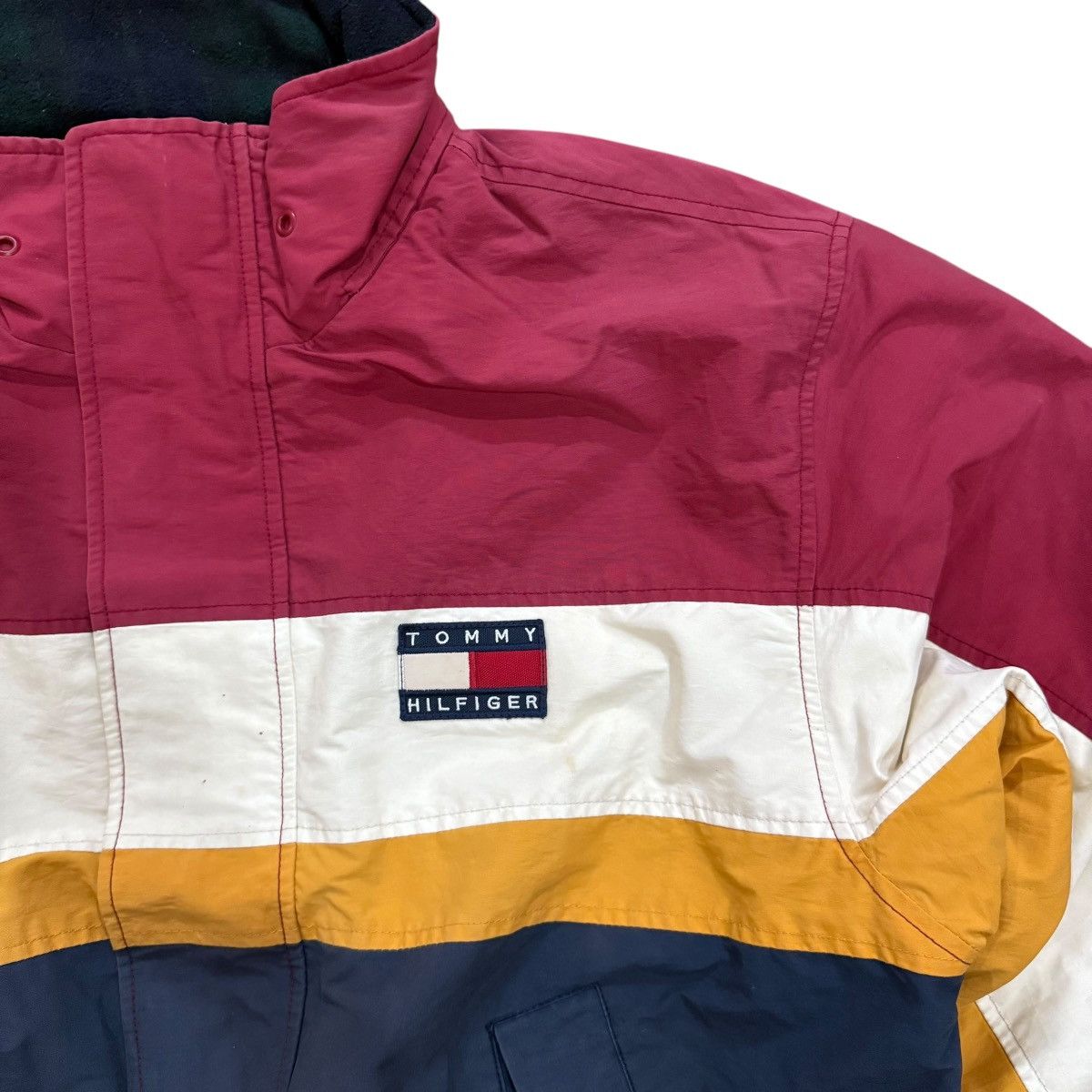 Tommy Hilfiger × Vintage Tommy Hilfiger Fleece Reversible Windbreaker Jacket 90’s Size US L / EU 52-54 / 3 - 3 Thumbnail