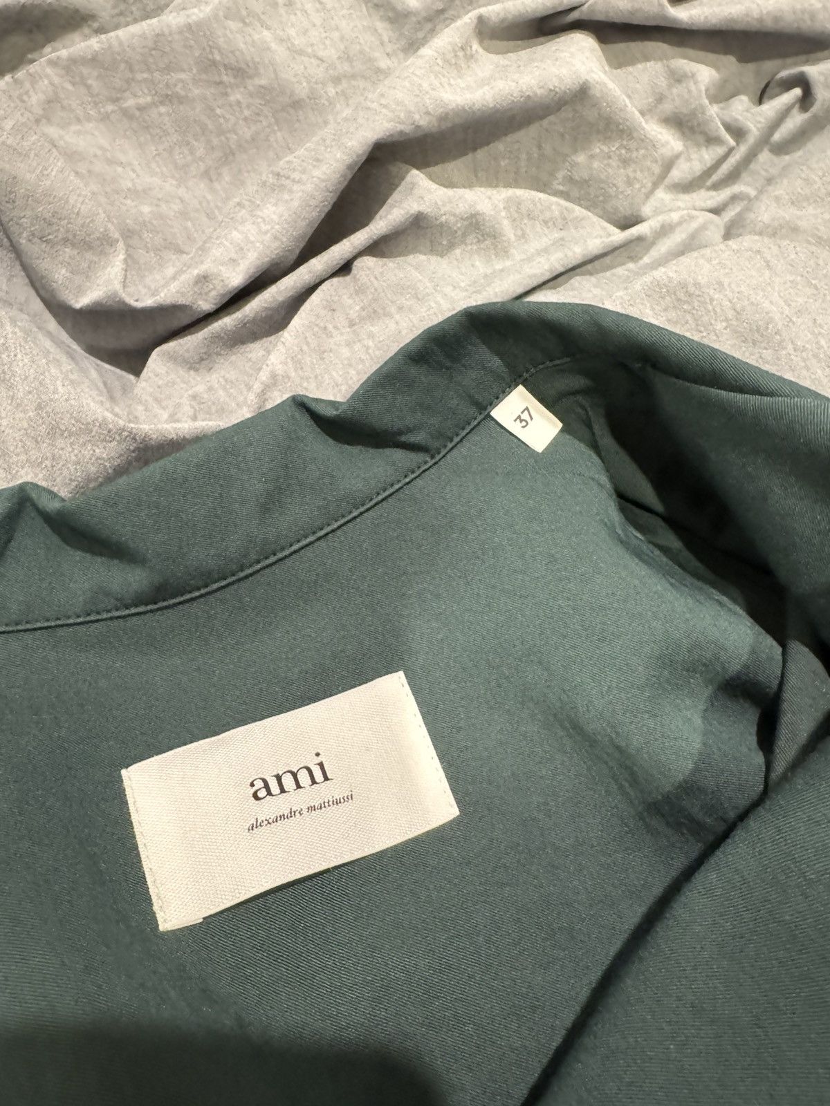AMI AMI Paris SSENSE Exclusive Green Camp Collar Shirt Size US XXS / EU 40 - 4 Thumbnail