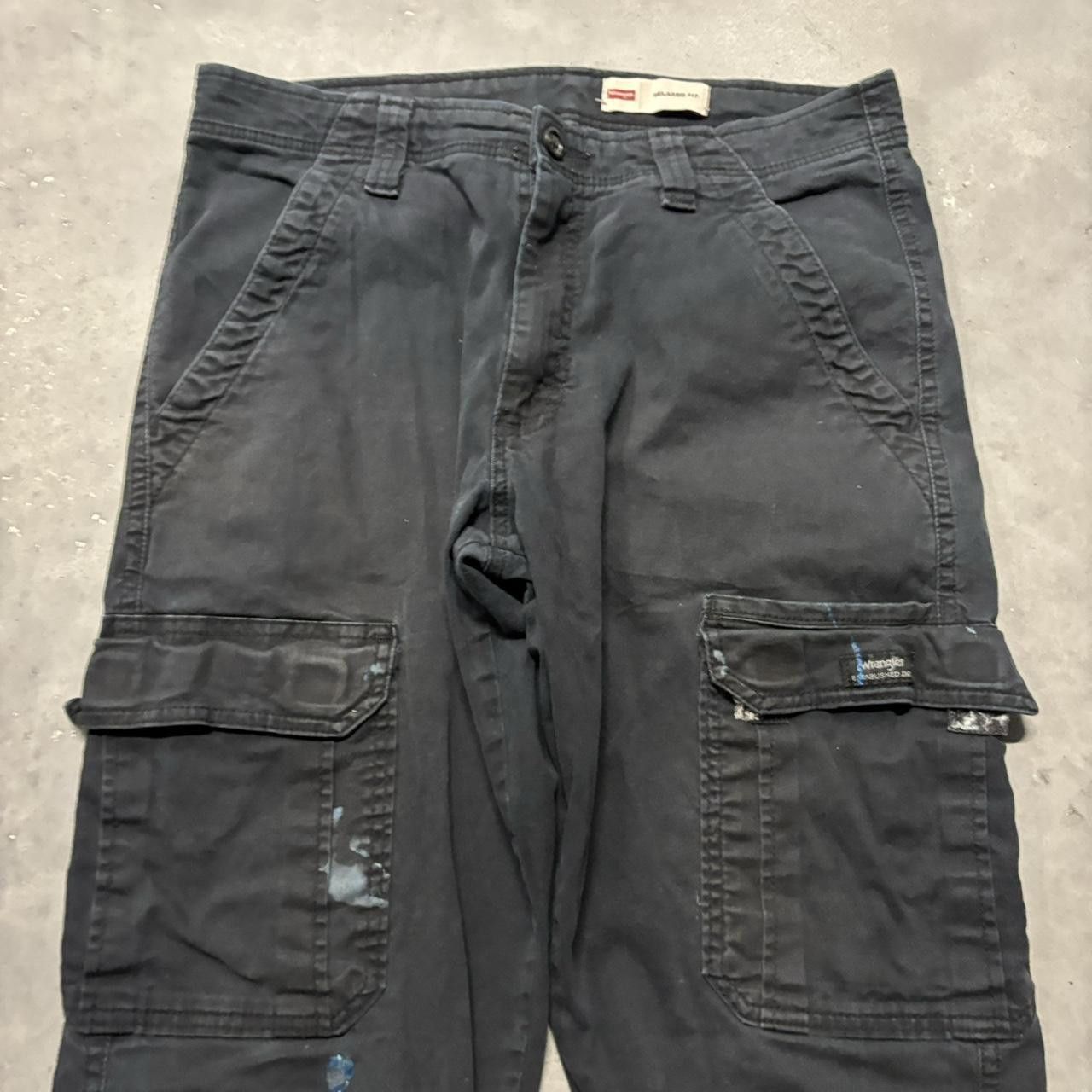 Japanese Brand × Vintage Crazy Vintage Y2K/2000s Grunge Faded Black Skater Cargo Pants! Size US 30 / EU 46 - 5 Thumbnail