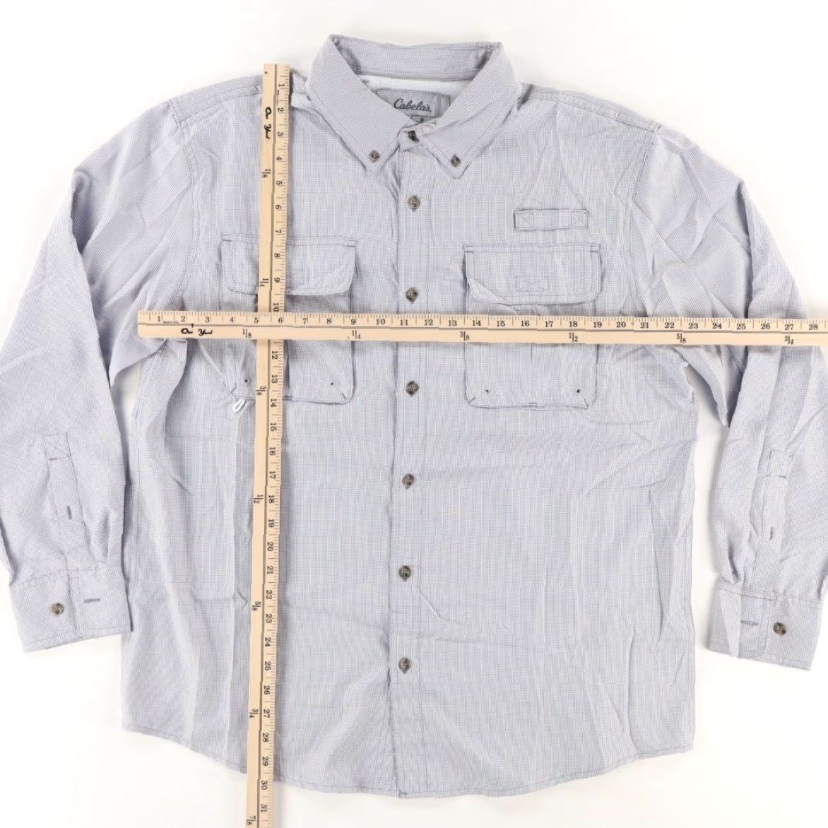 Vintage Cabelas 4Most Fishing Houndstooth Polyester Solid Long Sleeve Button Down Shirt Gray Men's L Size US L / EU 52-54 / 3 - 3 Thumbnail