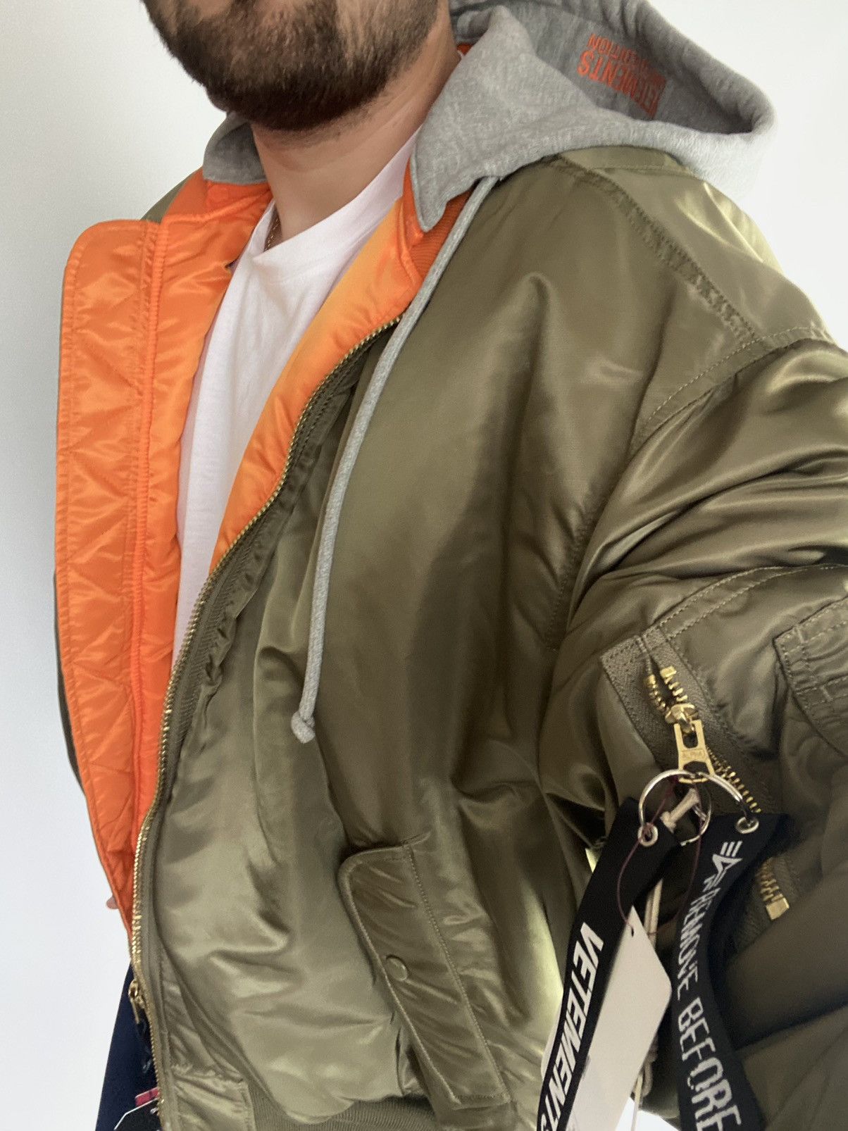 Vetements Oversize MA-1 Reversible Bomber Jacket