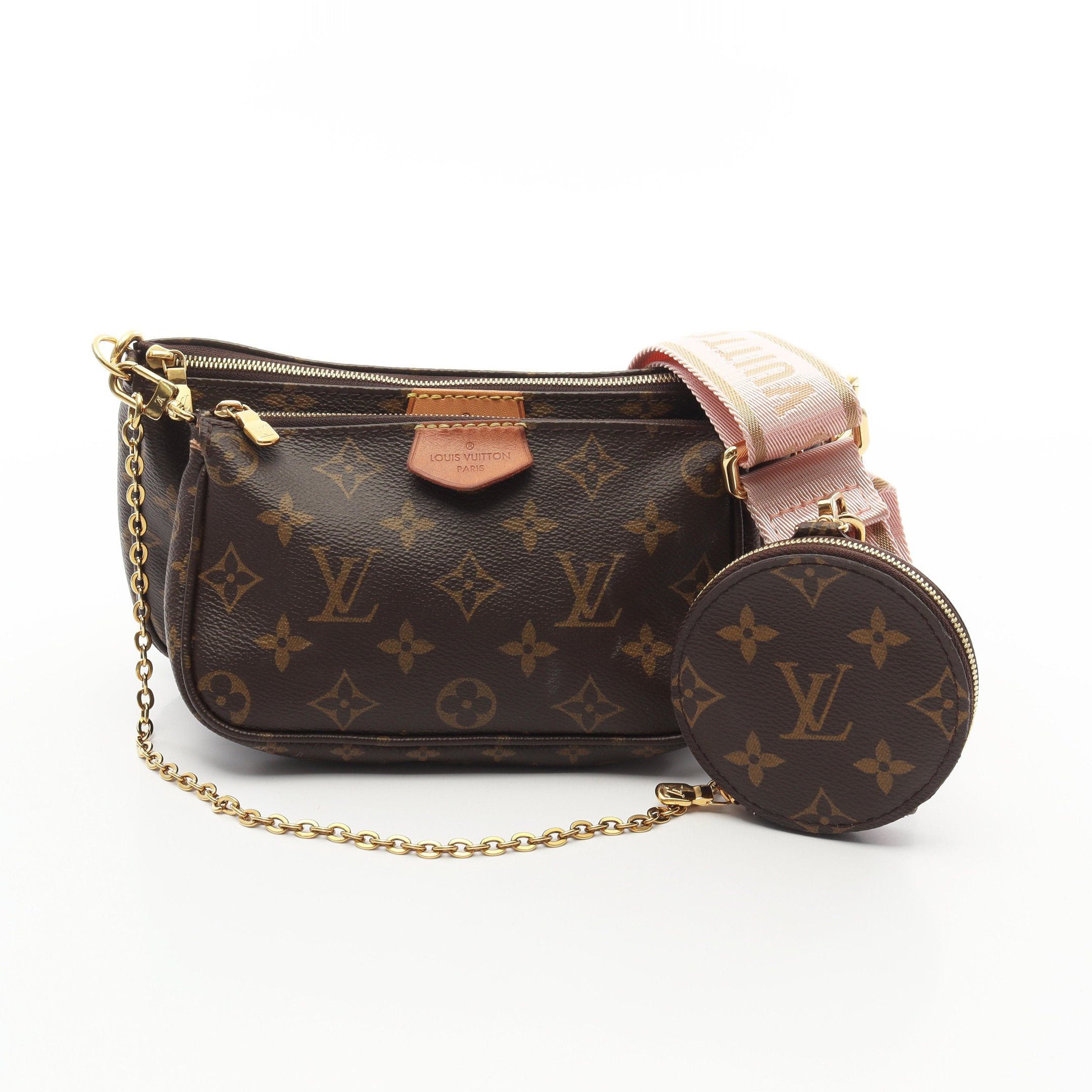 Louis Vuitton Louis Vuitton Multy Pochette Accessoires Monogram Rose Claire Shoulder Bag Leather Brown Pink Size ONE SIZE - 1 Thumbnail