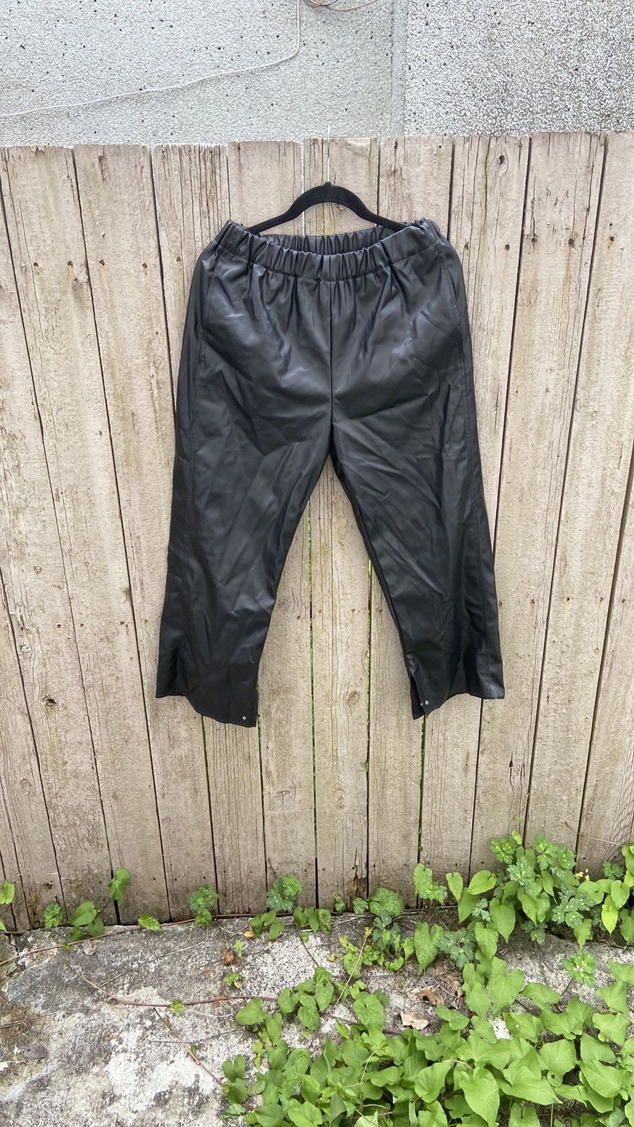 MM6 × Maison Margiela MM6 Maison Martin Margiela Black Faux Leather Pants Size 27" / US 4 / IT 40 - 1 Thumbnail