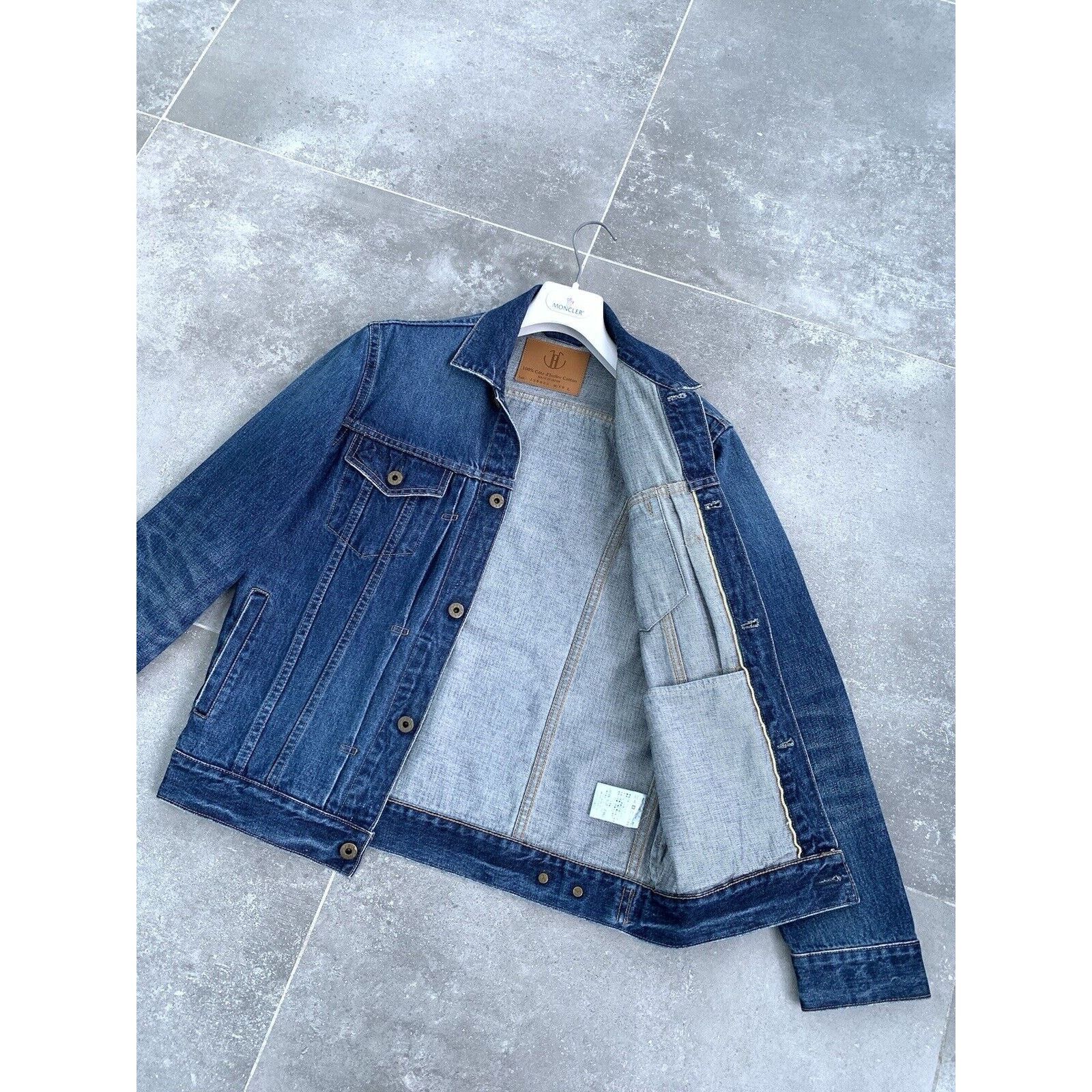 Japan Blue × Japanese Brand Men's JAPAN BLUE JEANS Denim Trucker Jacket Bomber Coat S-M Size US M / EU 48-50 / 2 - 8 Thumbnail