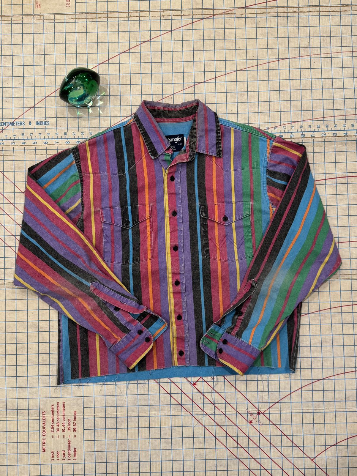 Wrangler Vintage Wrangler Brushpopper Button Up Cropped Size 16-34 Size US L / EU 52-54 / 3 - 3 Thumbnail