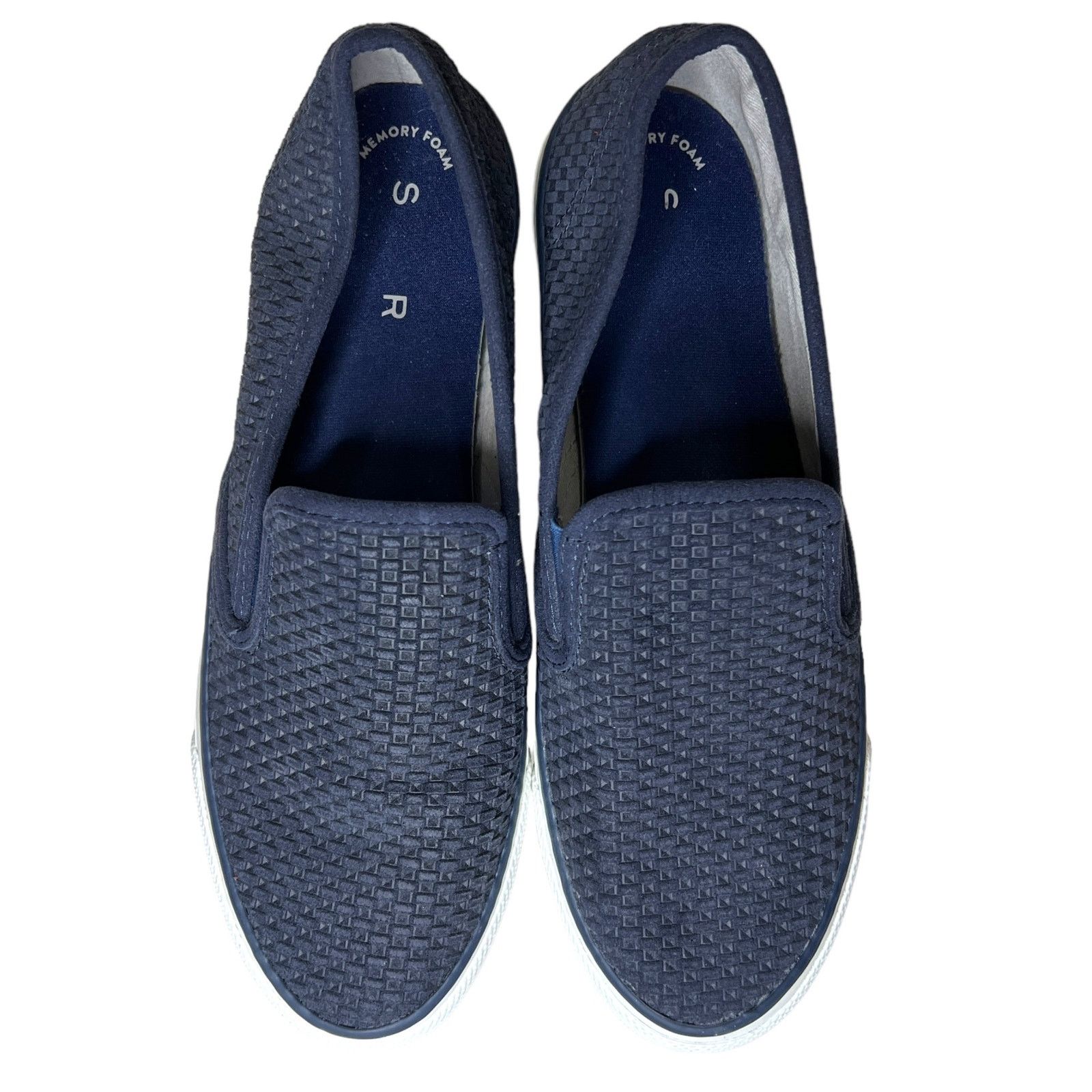 Sperry Seaside Navy Emboss Woven Textured Elastic Slip On Loafer Size US 8 / IT 38 - 1 Thumbnail