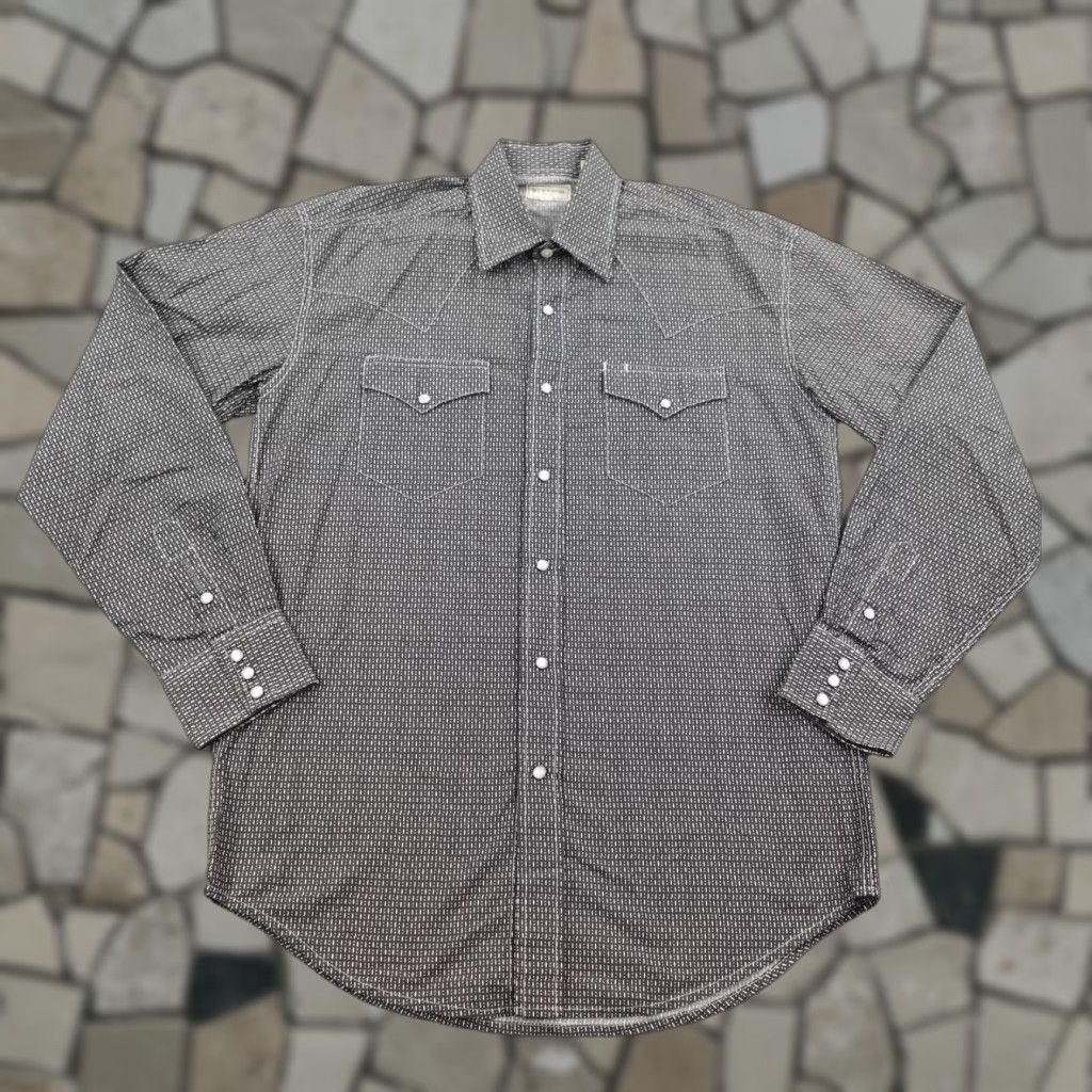 Stetson VINTAGE Stetson Cowboy Shirt Mens Medium Black Western Pearl Snap Button-Up Geometric Outdoor Casual Size US M / EU 48-50 / 2 - 1 Thumbnail