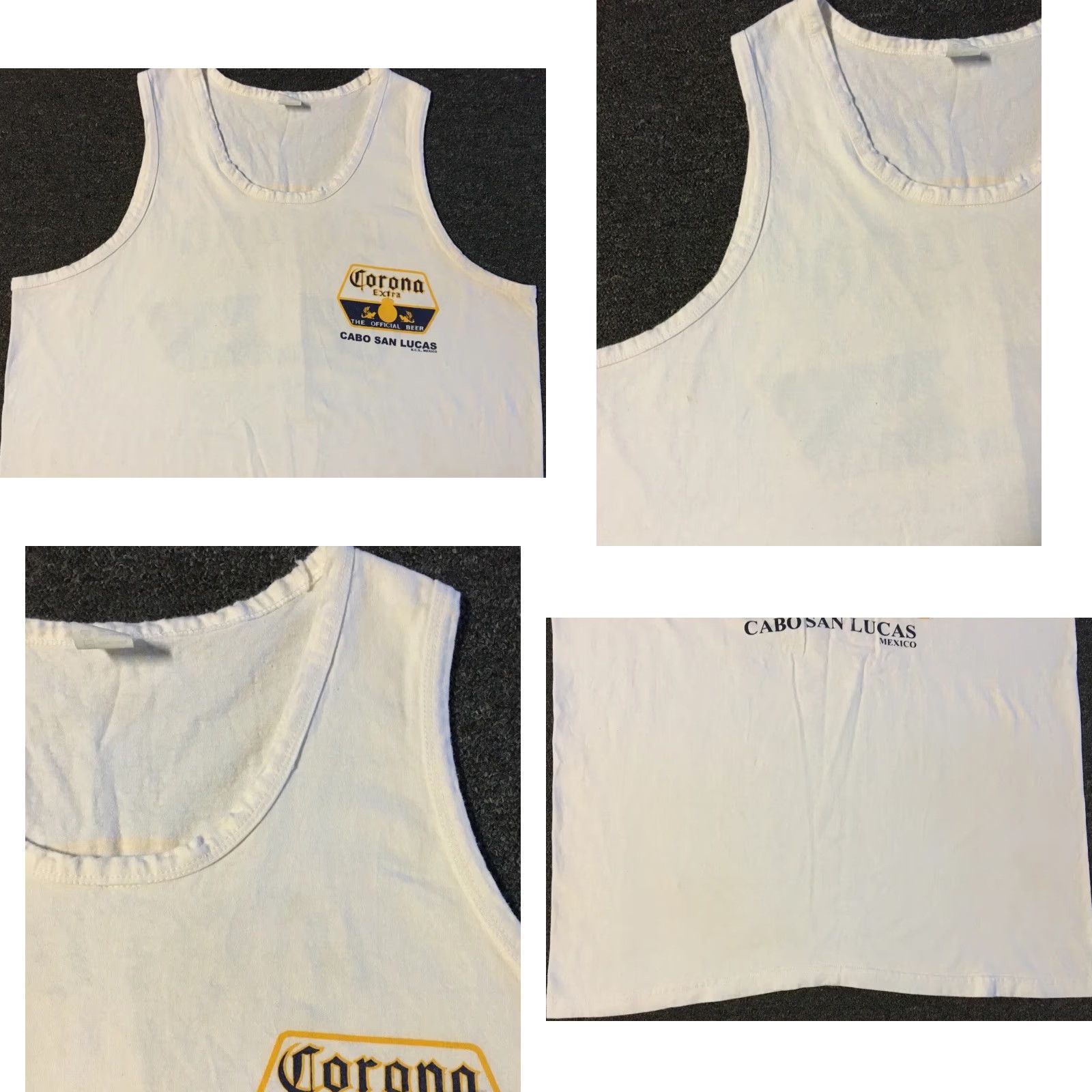 Vintage VINTAGE Corona Beer Tank Top Shirt Men L White 90s Grunge Surf Beach Cabo Mexico Graphic Tee Size US L / EU 52-54 / 3 - 8 Thumbnail