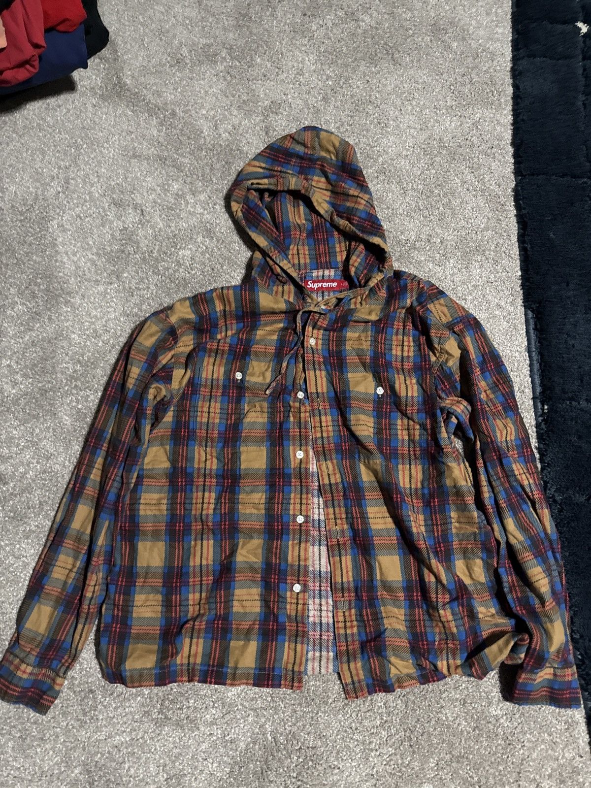 Supreme Supreme Button-up Longsleeve w/ Hood Brown Plaid Large Size US L / EU 52-54 / 3 - 1 Thumbnail