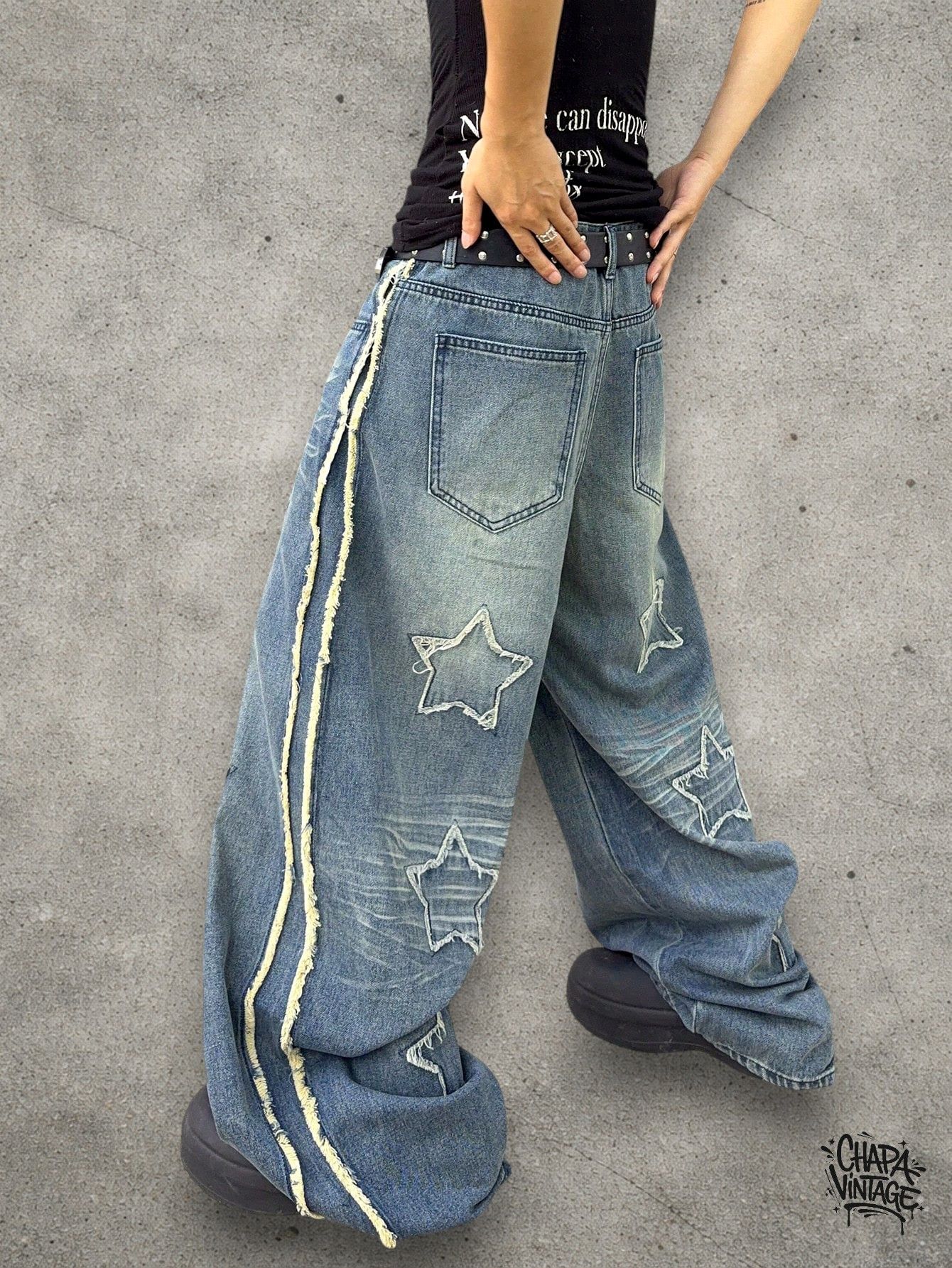 Japanese Brand Washed baggy jeans Size US 32 / EU 48 - 3 Thumbnail