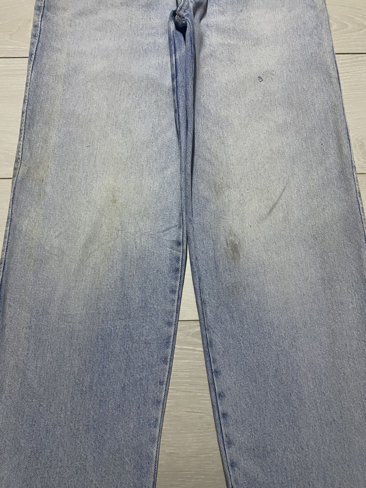 Kiwi Vintage Kiwitex Light Wash Distressed Taperred Leg Jeans Size US 30 / EU 46 - 3 Thumbnail