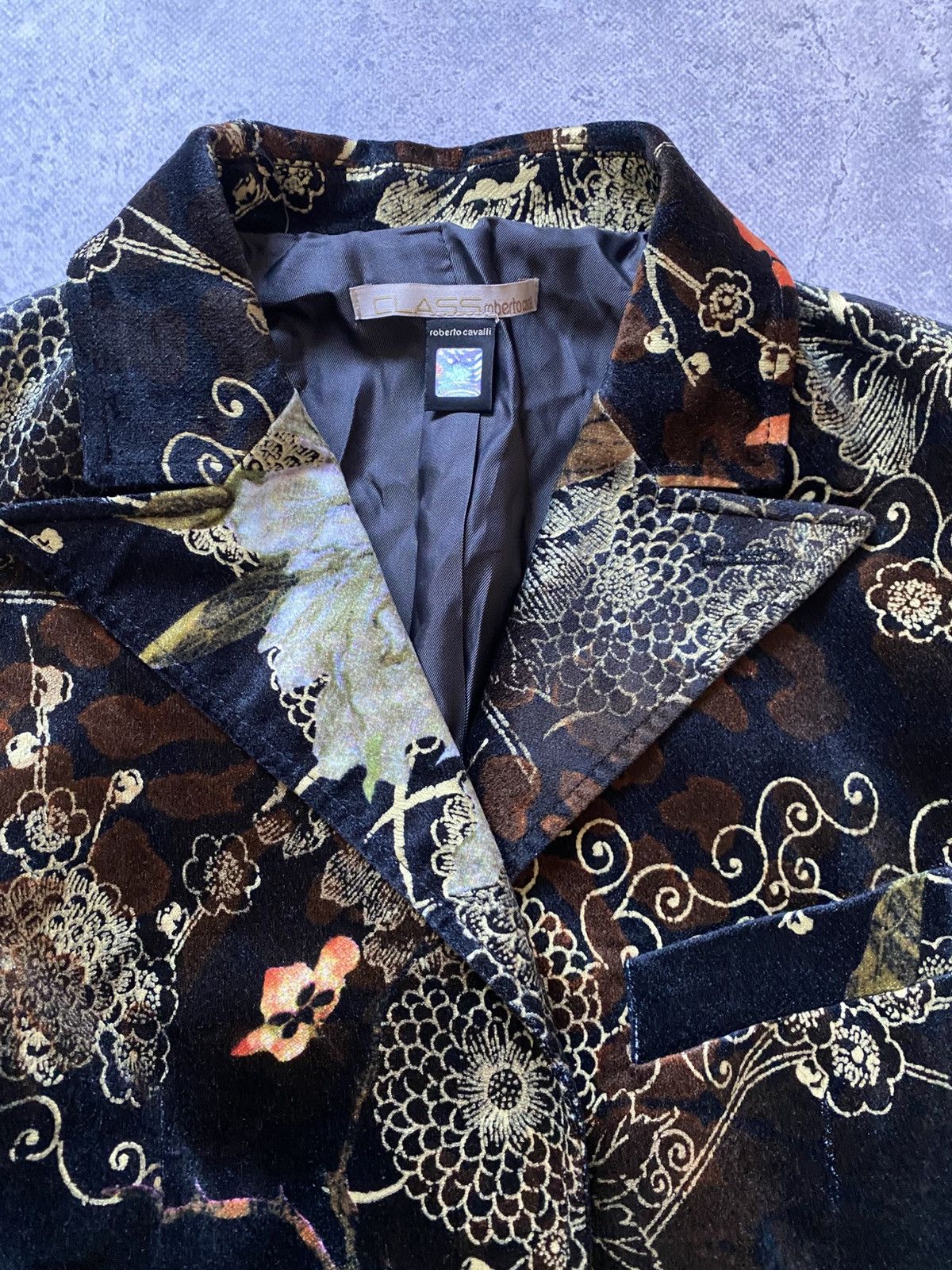 Roberto Cavalli Luxury Class Roberto Cavalli Blazer Vintage Floral Italy Size L / US 10 / IT 46 - 3 Thumbnail