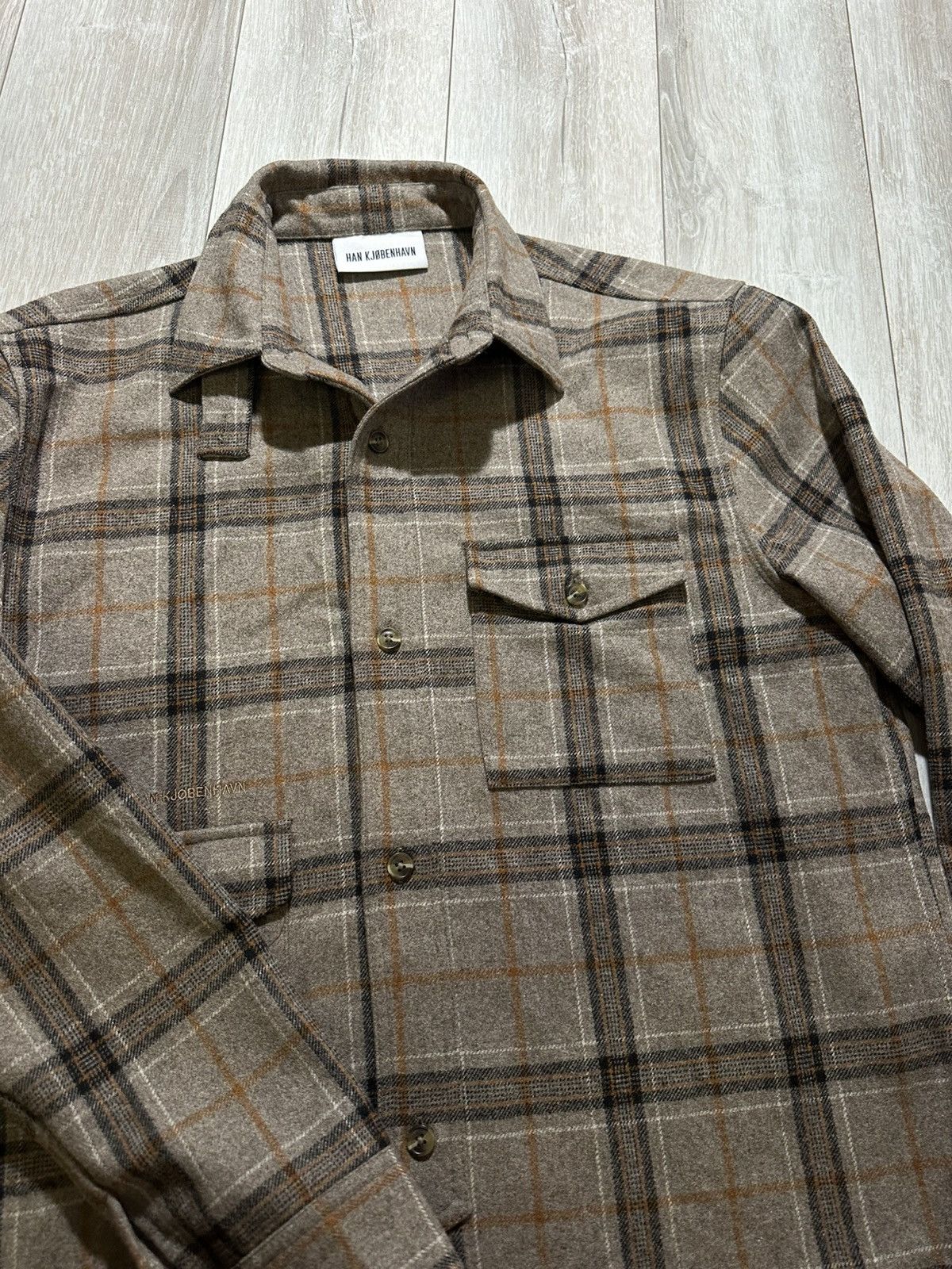 Han Kjobenhavn Wool Shirt Han Kjobenhavn army Size US L / EU 52-54 / 3 - 6 Thumbnail