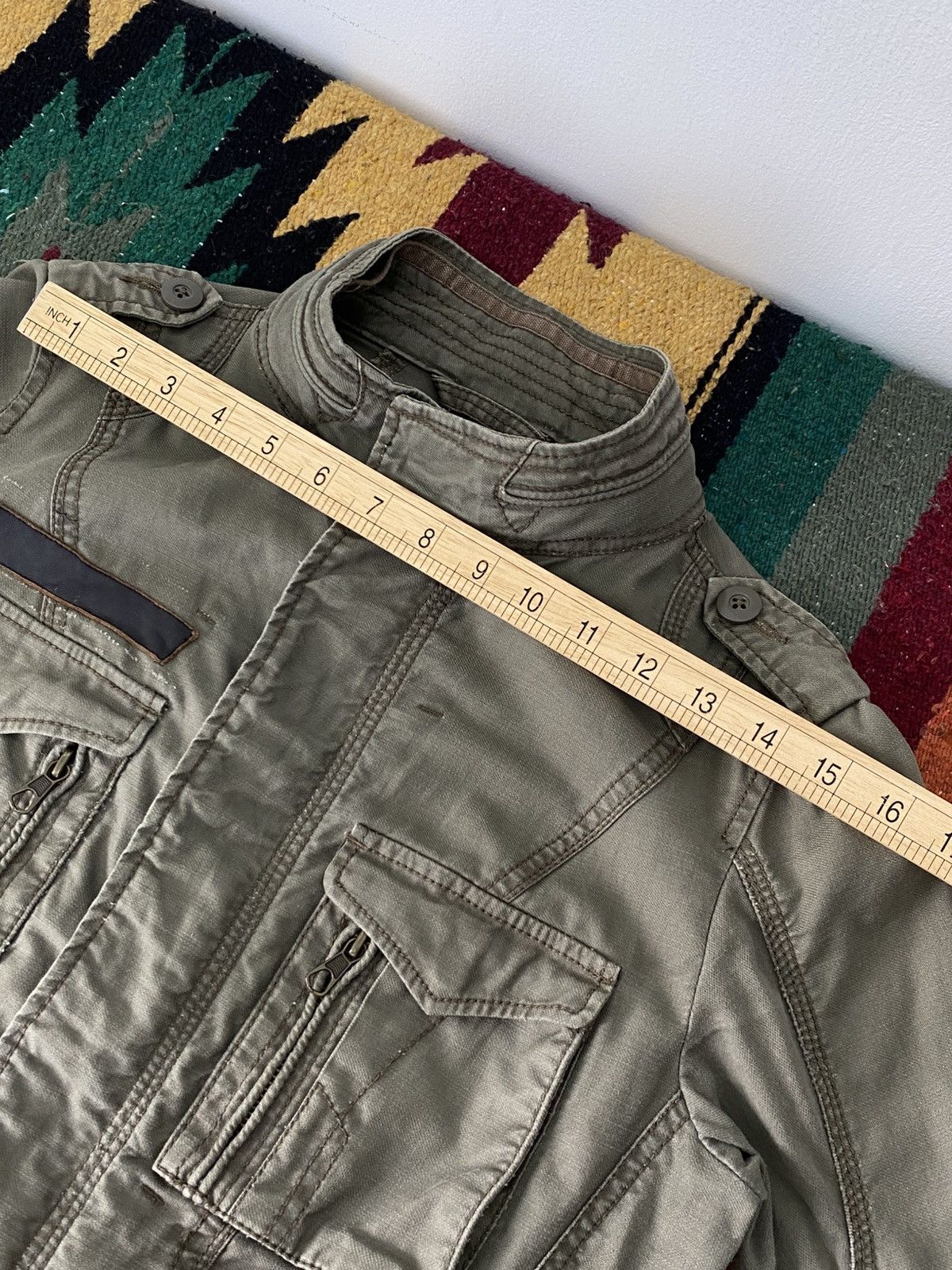 GOA Y2K 2000’s GOA Japan Military Field Jacket Fur Panel OG Size M / US 6-8 / IT 42-44 - 4 Thumbnail