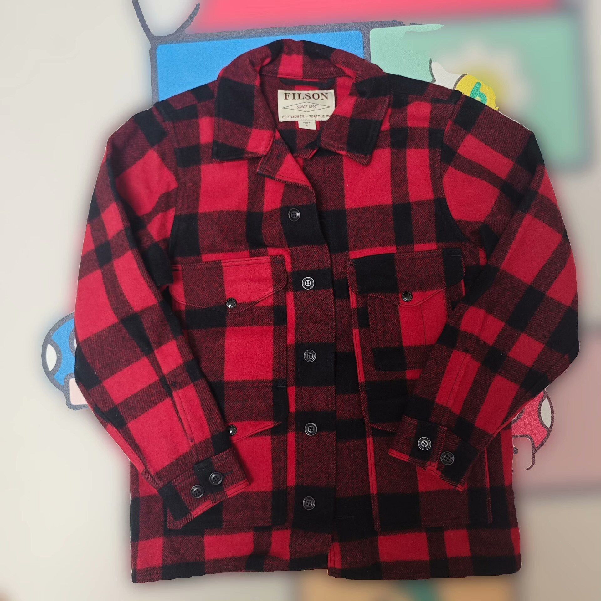 Filson FILSON Red Black Plaid Wool Cruiser Jacket S Size US S / EU 44-46 / 1 - 1 Thumbnail