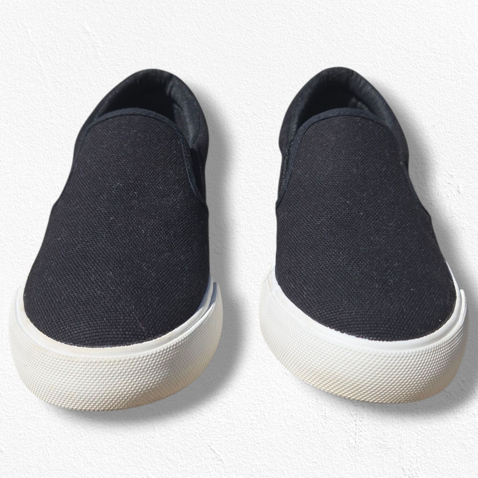 Other ShoeDazzle Lexy Black Canvas Slip-On Sneakers Womens Size 7 Size US 7 / IT 37 - 2 Thumbnail