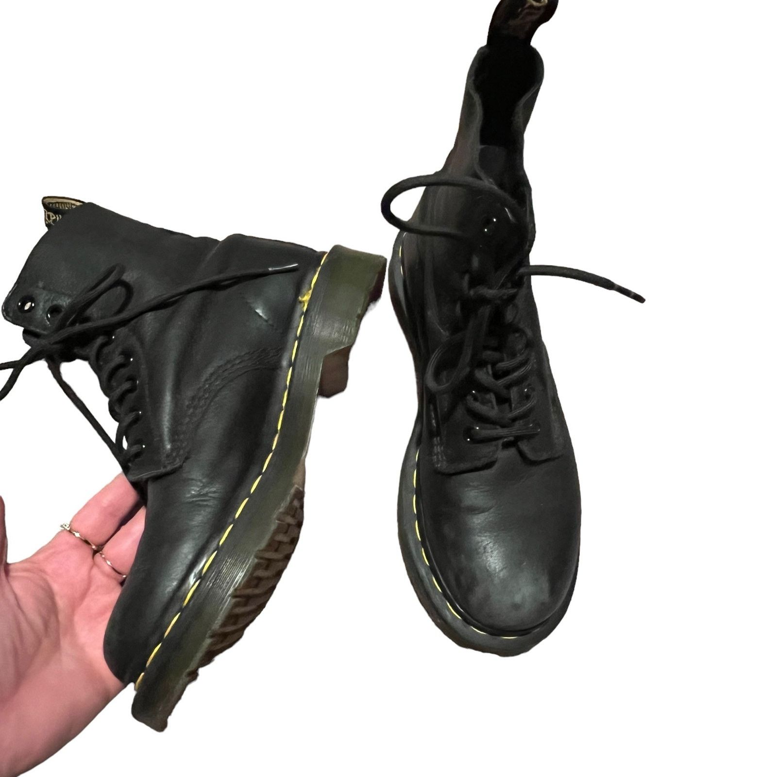 Dr. Martens Dr. Martens 1460 Pascal 8 Eye Lace Up Leather Boots Black 6 Size US 6 / IT 36 - 1 Thumbnail