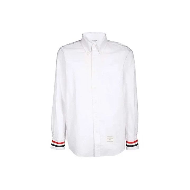 Thom Browne White Long Sleeve Oxford Shirt
