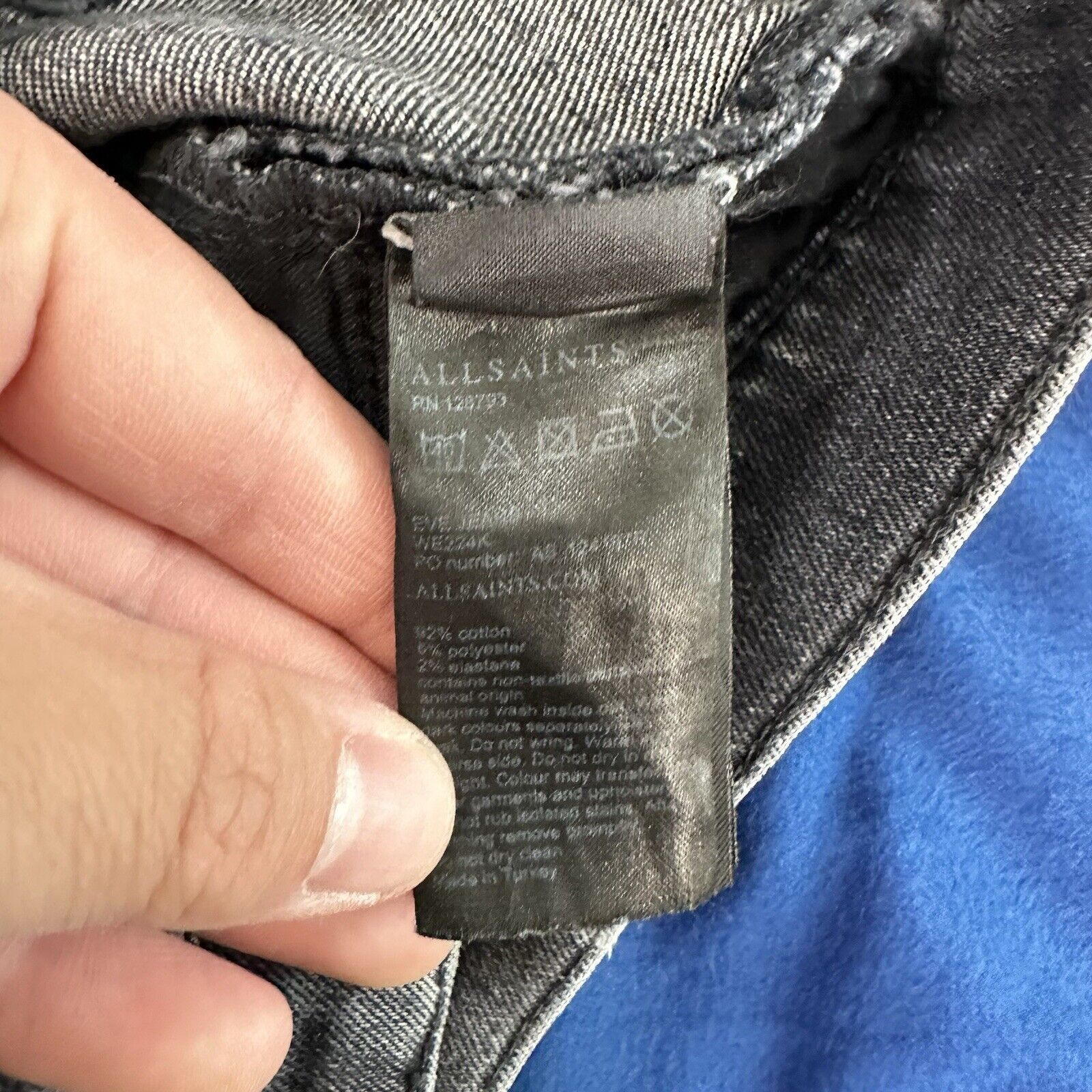 Allsaints ALLSAINTS Jeans W26 Gray EVE Mid-Rise Slim Fit Ankle Skinny Size 26" / US 2 / IT 38 - 5 Thumbnail