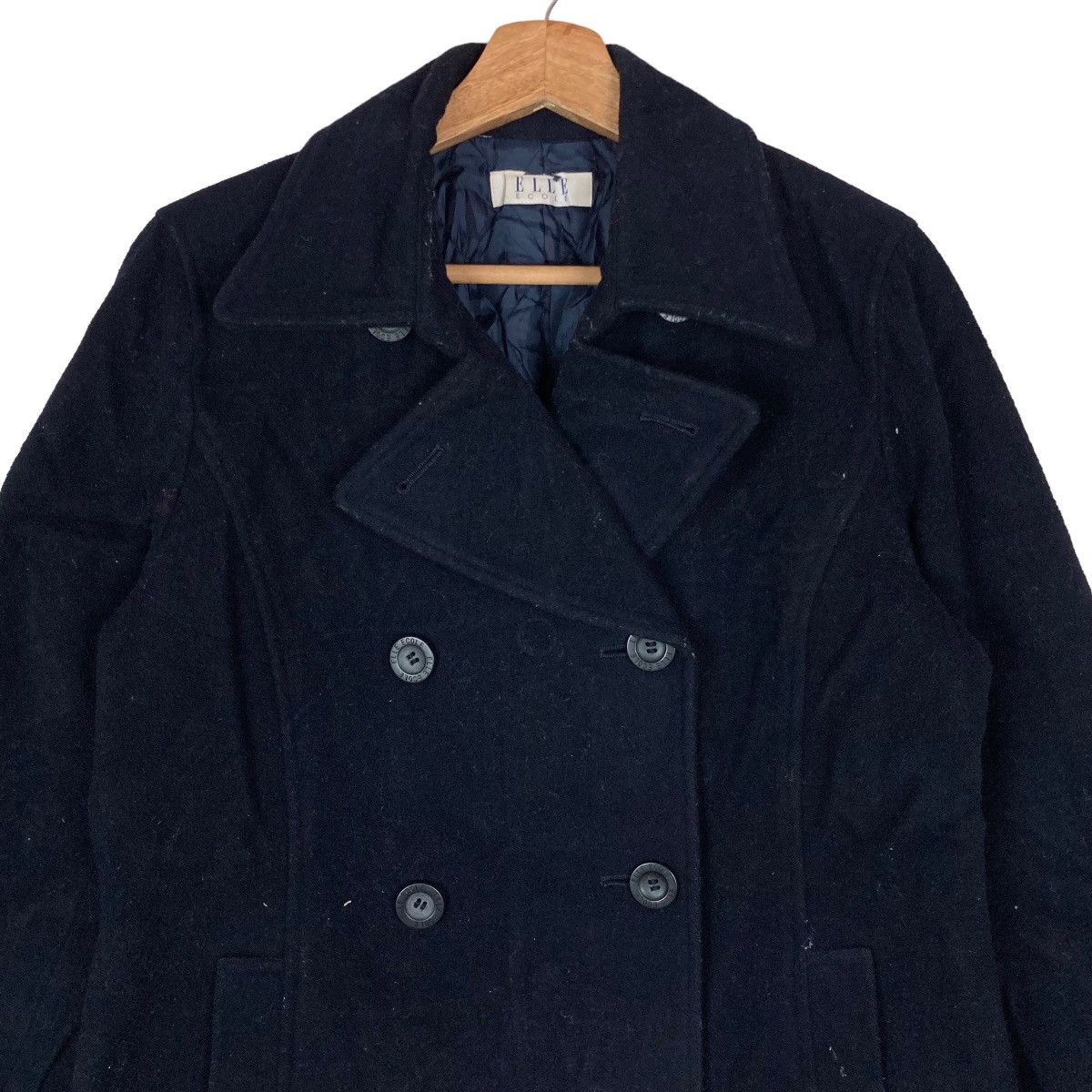 Vintage Vintage Elle Ecole Double Breasted Flat Button Jacket Size US M / EU 48-50 / 2 - 2 Thumbnail