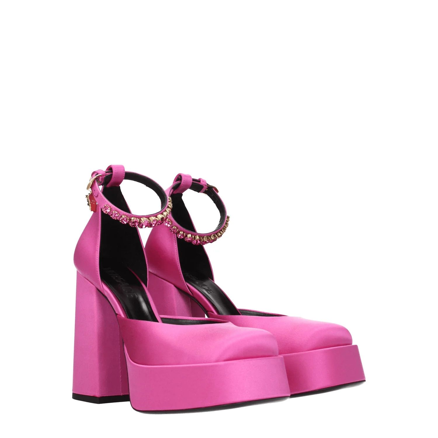 Versace ob1o1e0125 Satin Sandals in Fuchsia Size US 8.5 / IT 38.5 - 2 Thumbnail