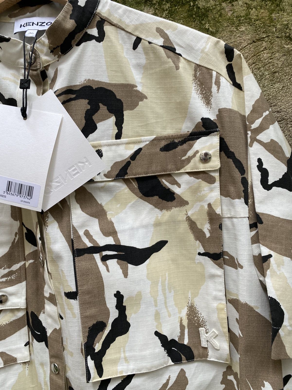 Kenzo Kenzo Camo Long Shirt Buttons Up New Size M / US 6-8 / IT 42-44 - 5 Thumbnail