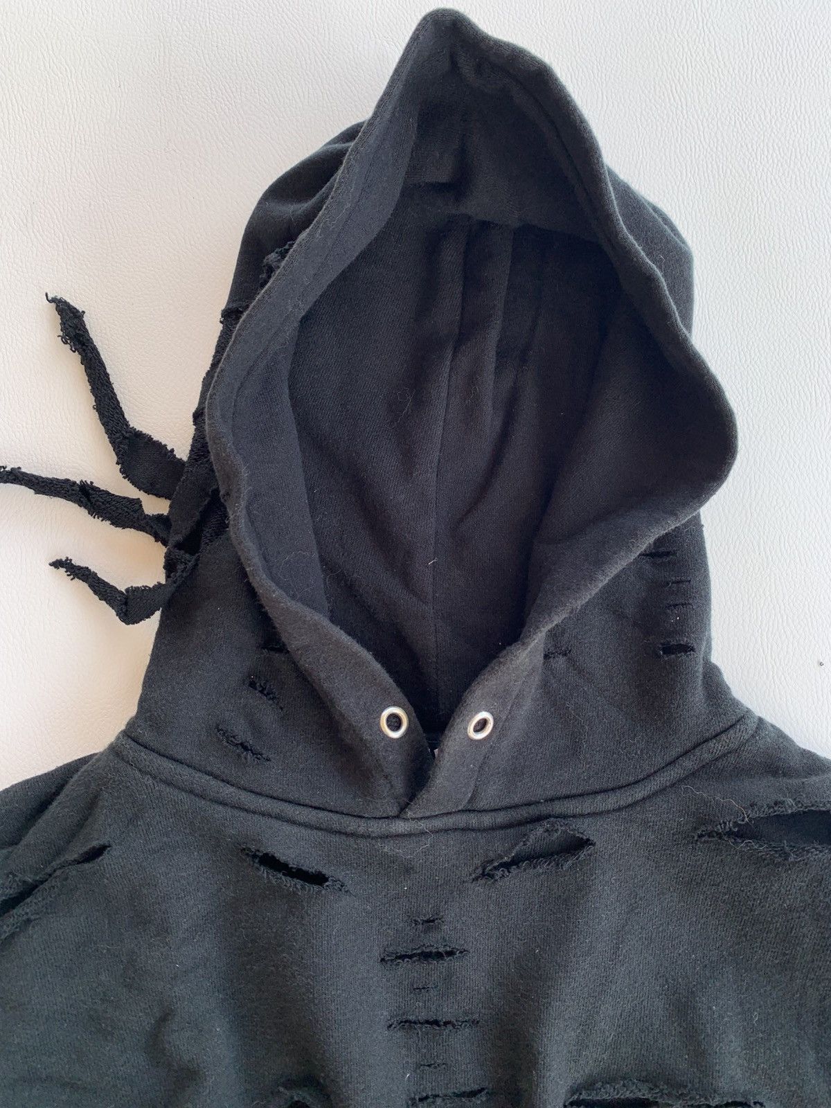 KMRii FULL BK Crazy Distressed Double Layer Japanese Style Hoodie Size US M / EU 48-50 / 2 - 11 Thumbnail