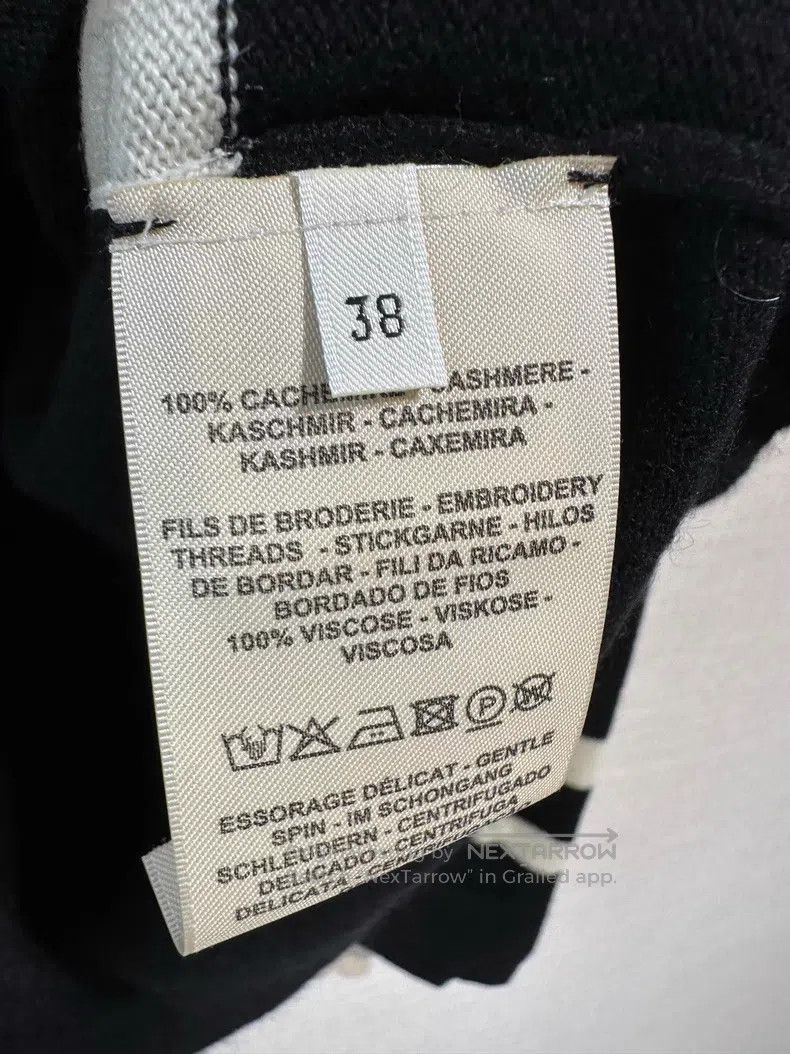 Hermes Hermes Black and White Cashmere Crewneck Sweater Size XS / US 0-2 / IT 36-38 - 3 Thumbnail